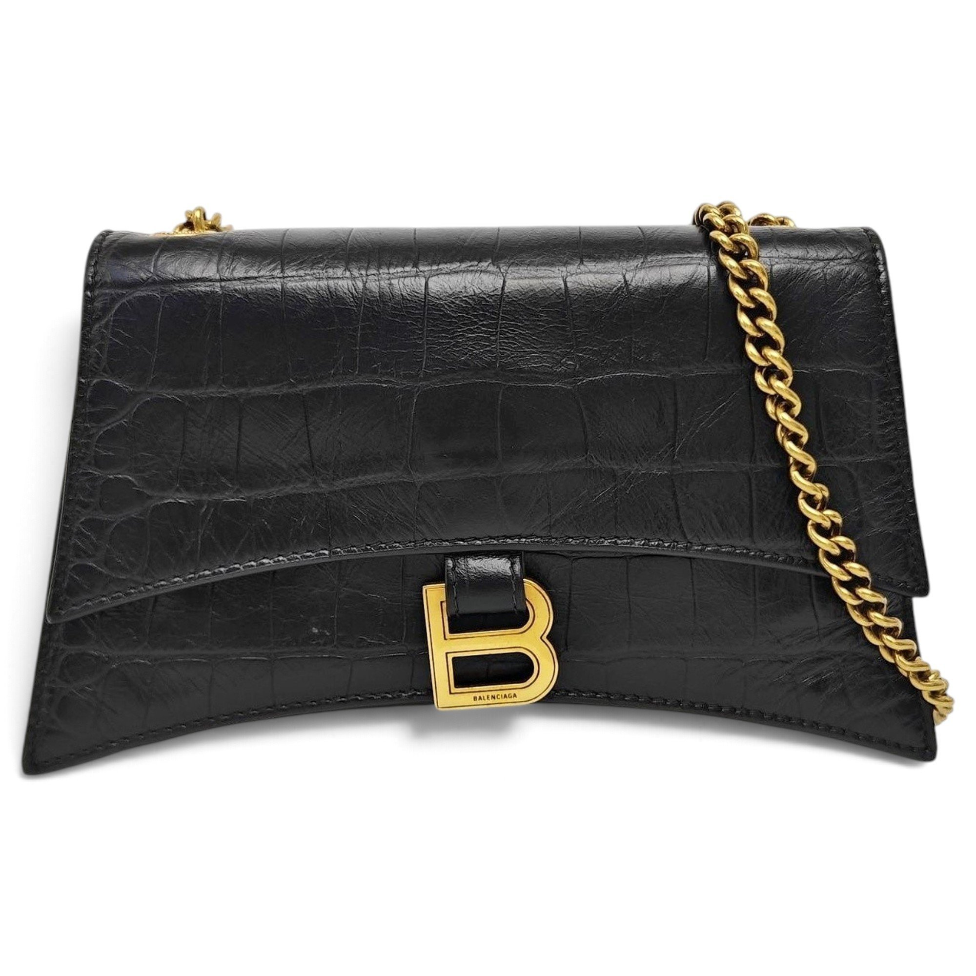 Crush leather handbag