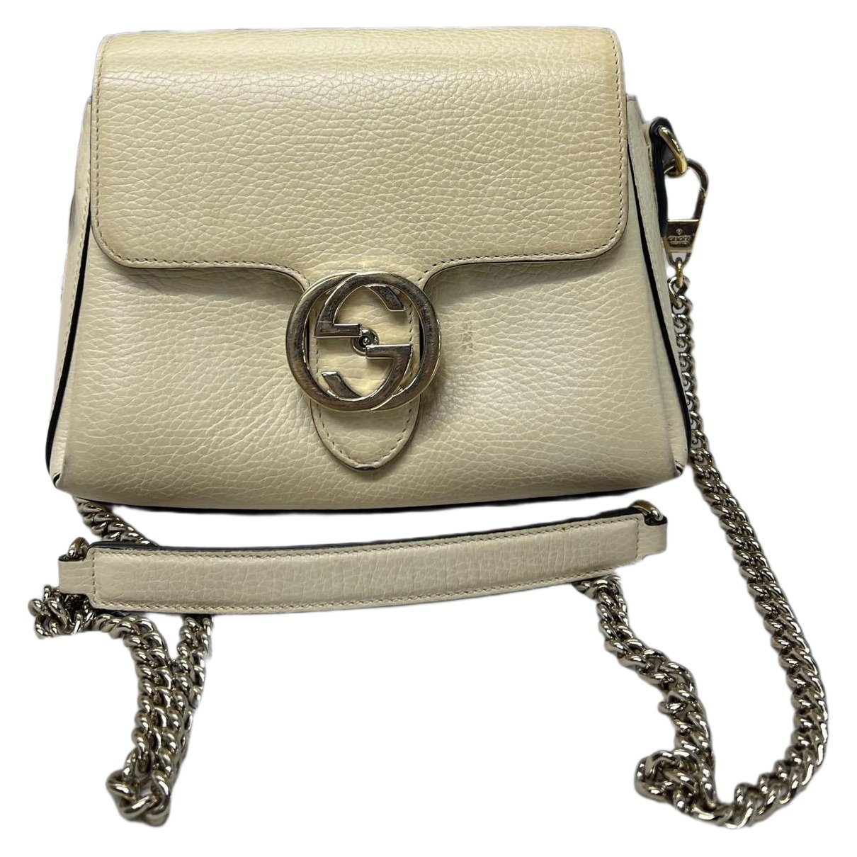 Interlocking leather handbag