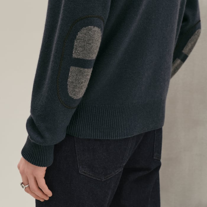 Ardoise Cashmere "Maillon Chaine d'Ancre" Full-zip Jacket