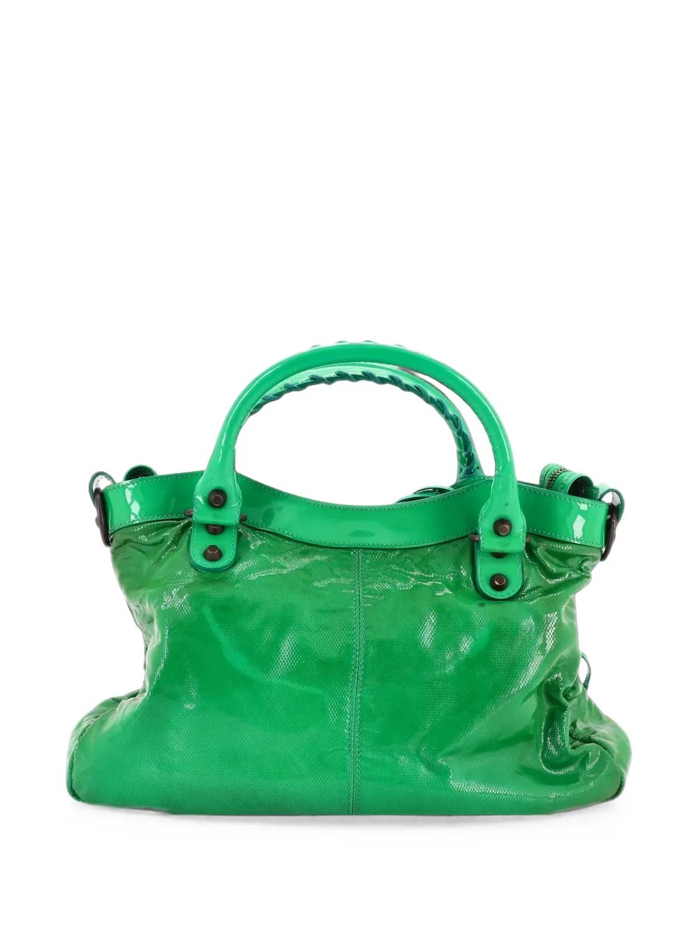 Balenciaga First Classic Studs Bag Coated Canvas satchel