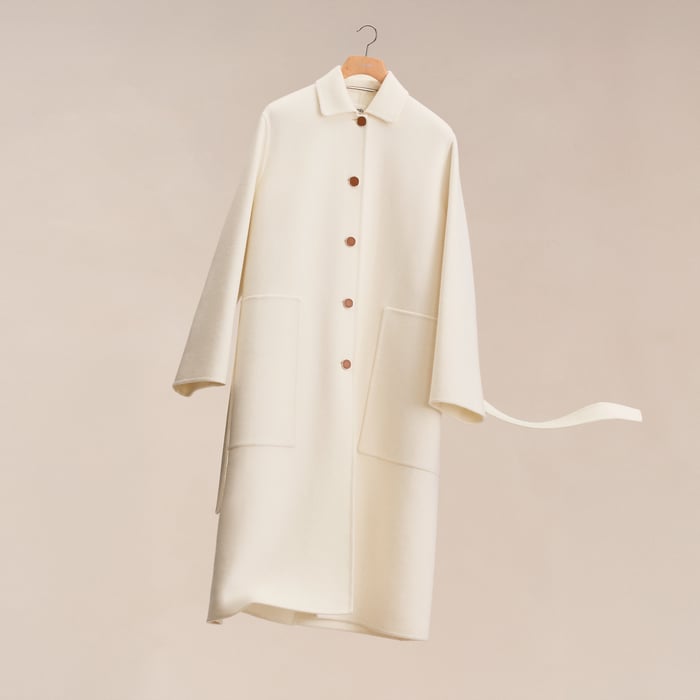 Blanc Naturel Cashmere Wrap Coat