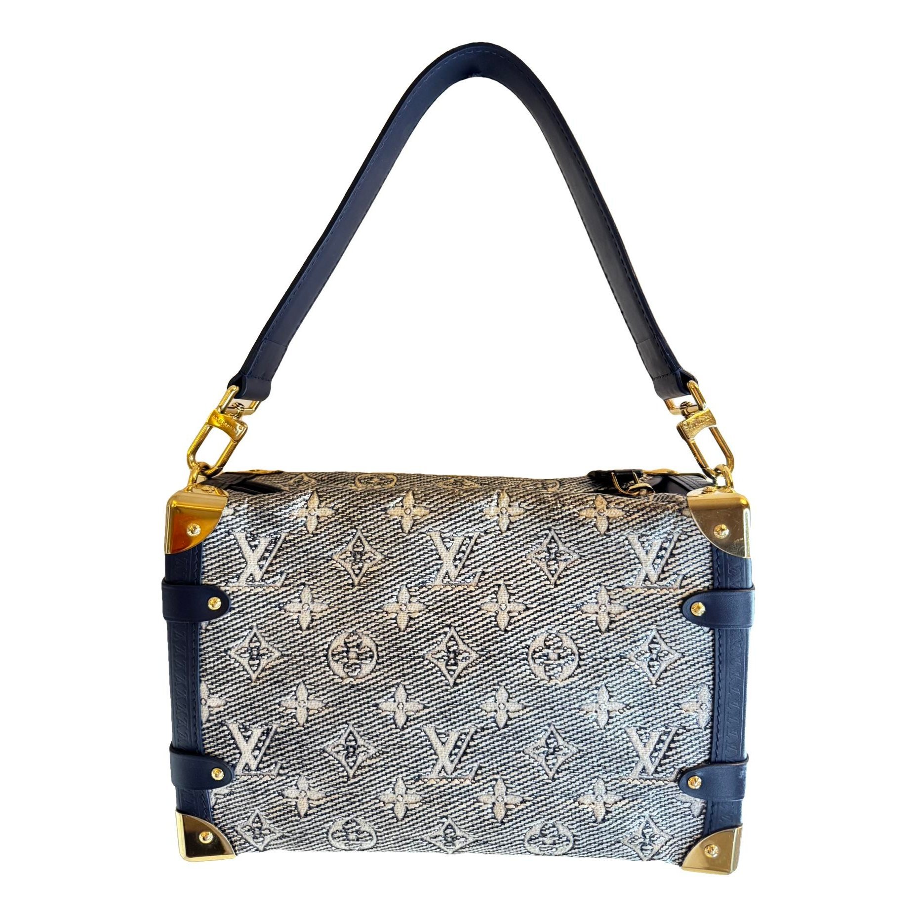 Side Trunk leather handbag