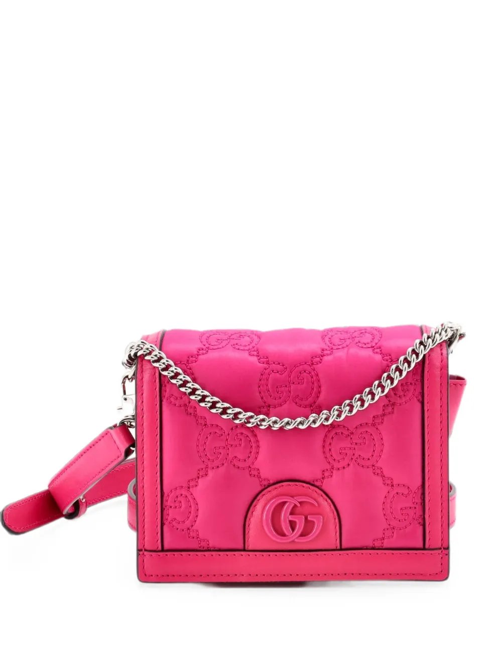 GG Marmont Flap Messenger Bag GG Matelasse Nylon with Leather Mini crossbody bag