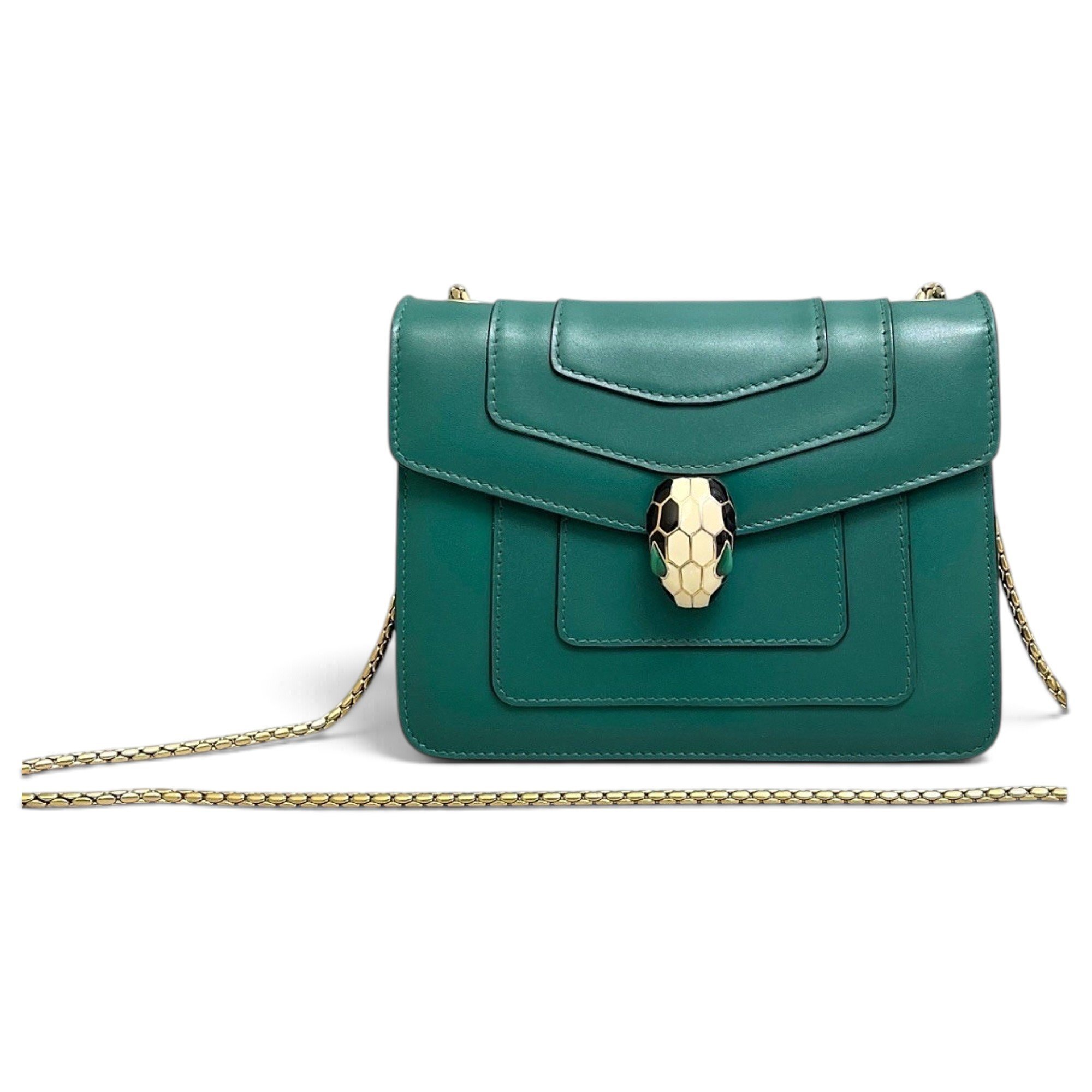 Serpenti leather handbag