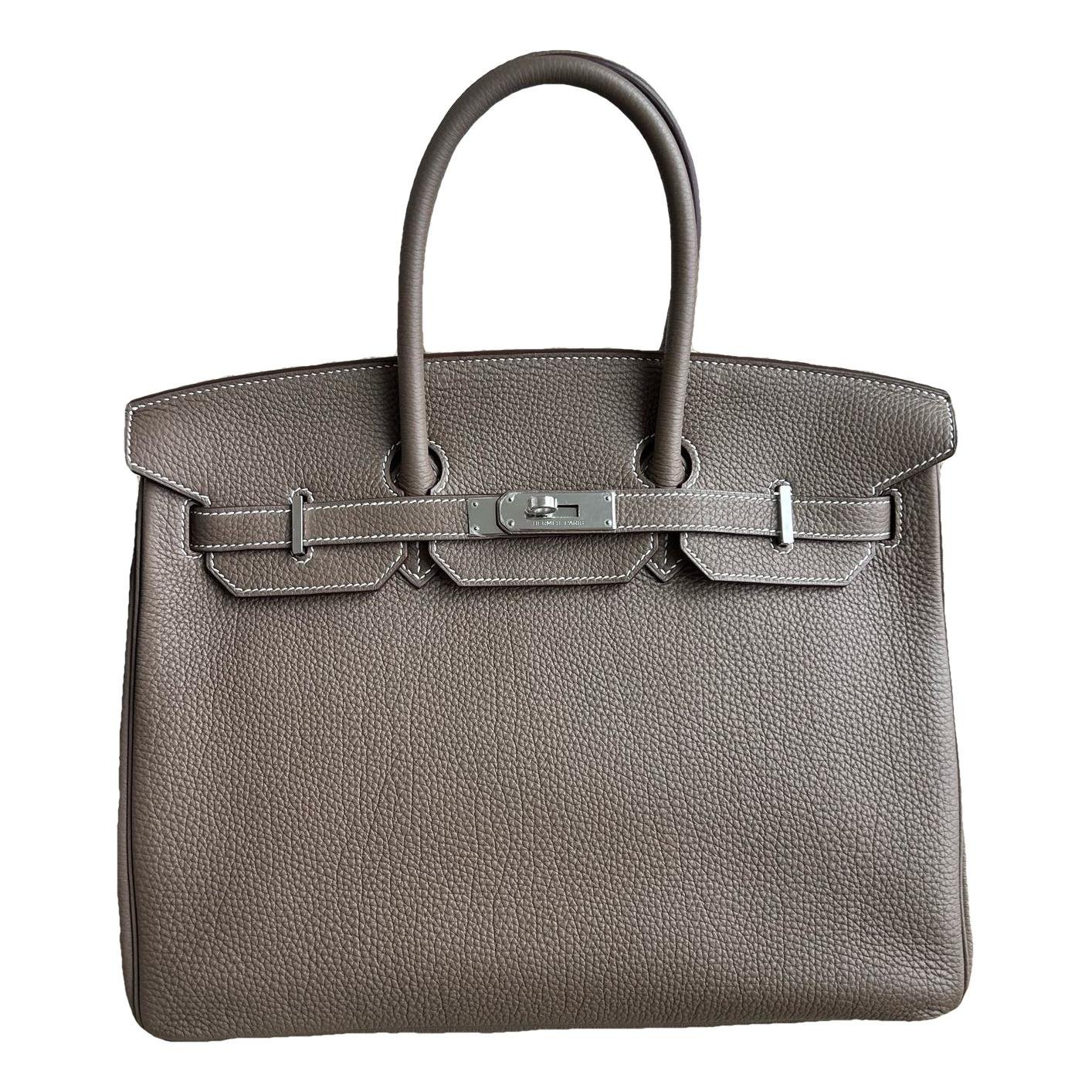 Birkin 35 leather handbag