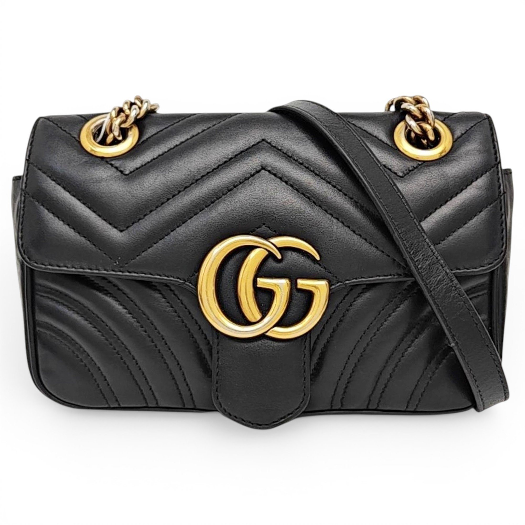 GG Marmont Flap leather crossbody bag
