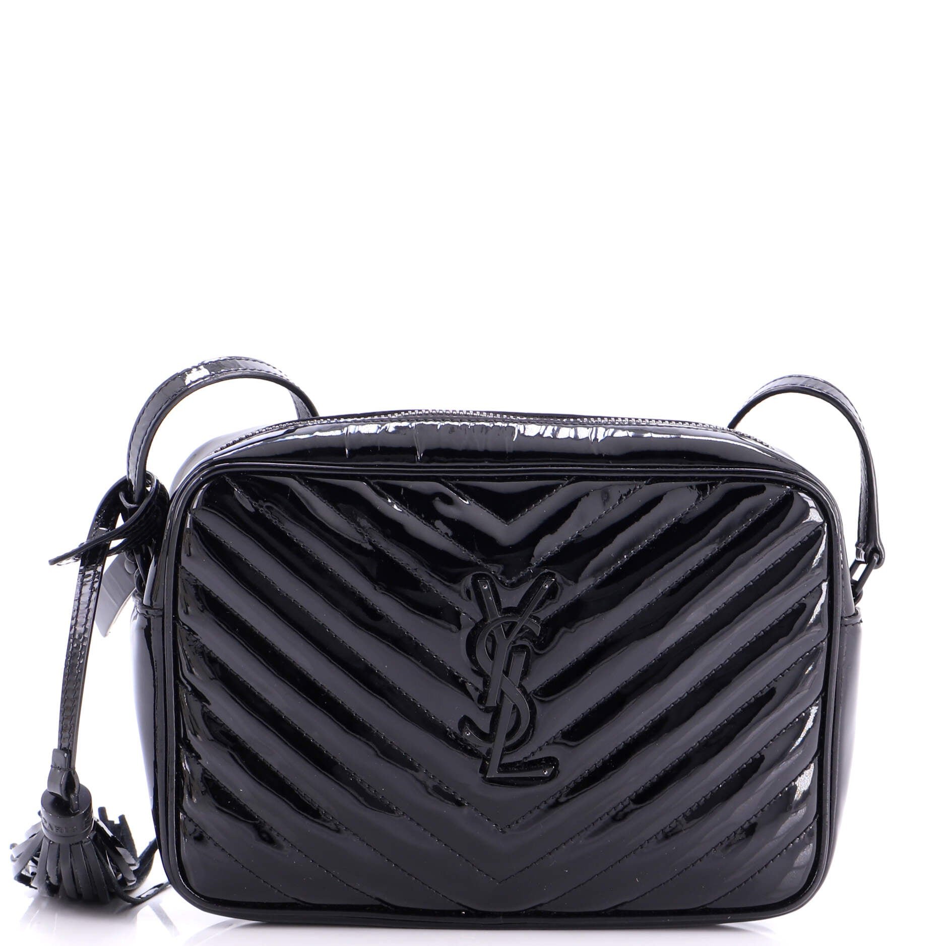 Lou Camera Bag Matelasse Chevron Patent Small