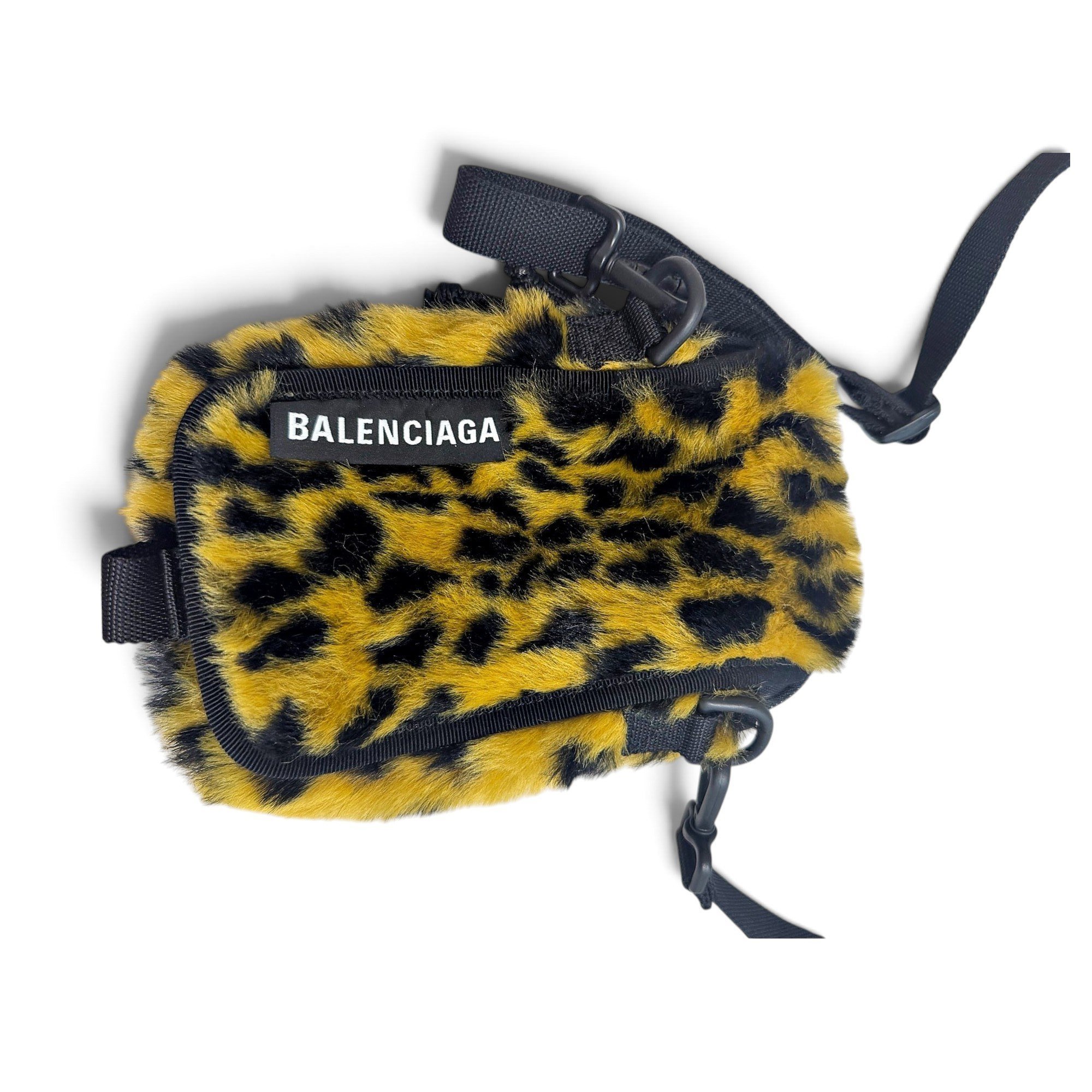 Shopping Phone Holder faux fur crossbody bag