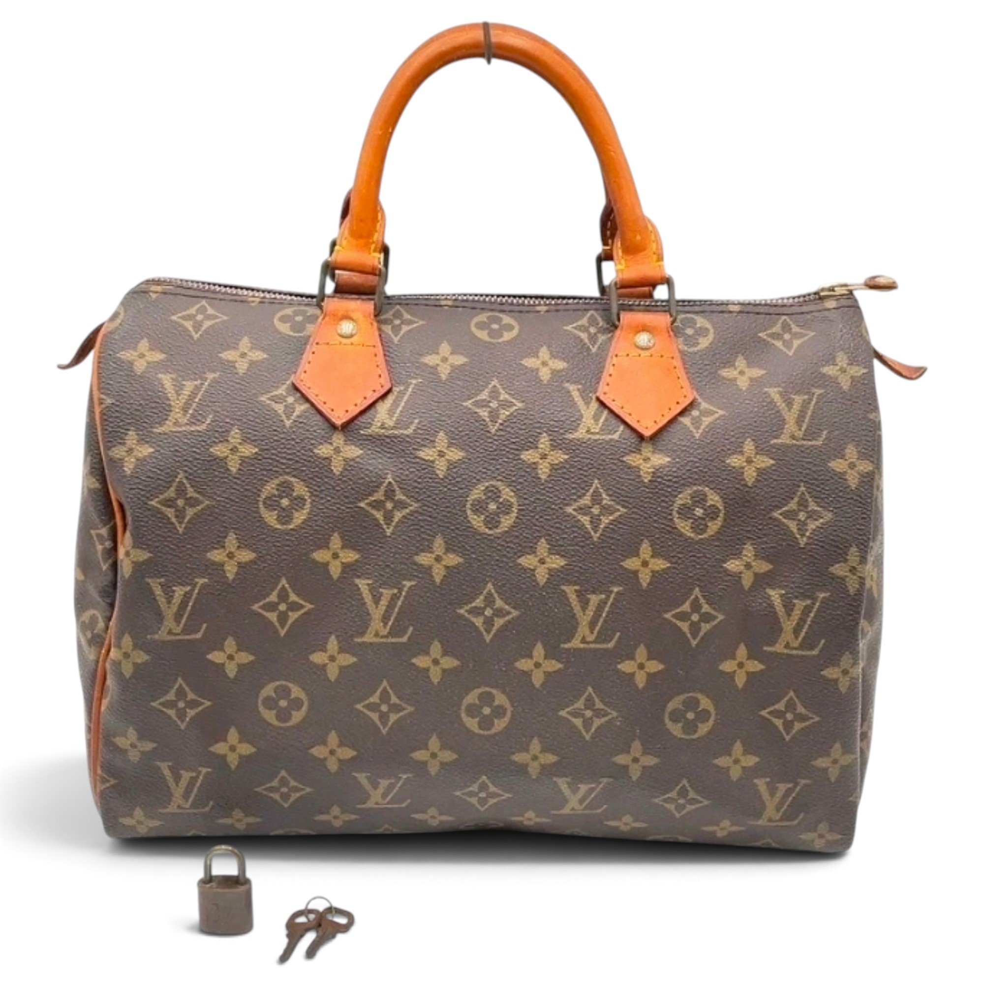 Speedy leather handbag