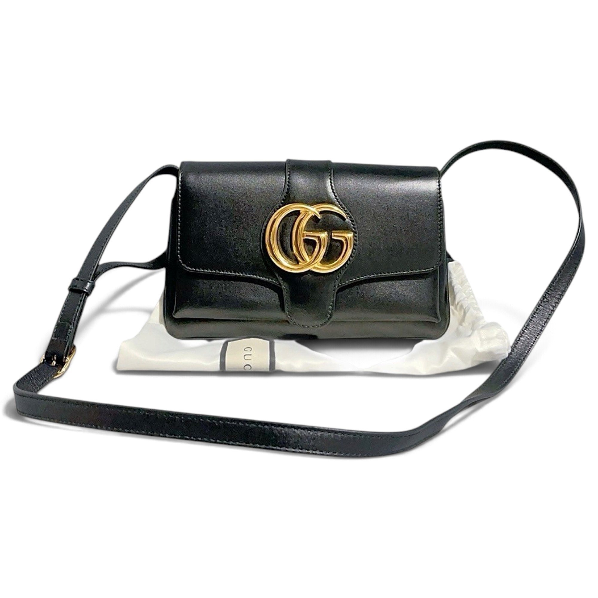 Interlocking leather handbag