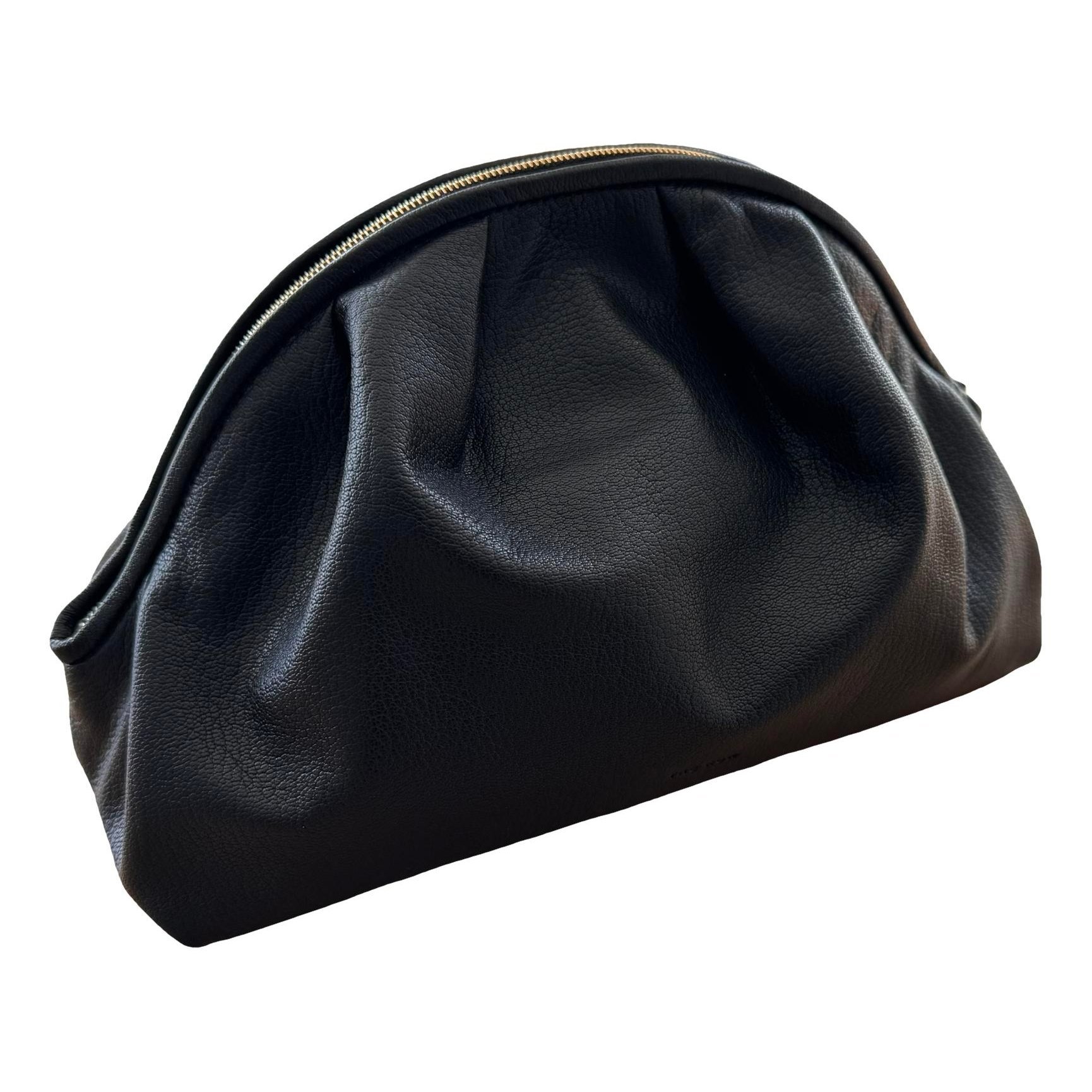 Leather clutch bag