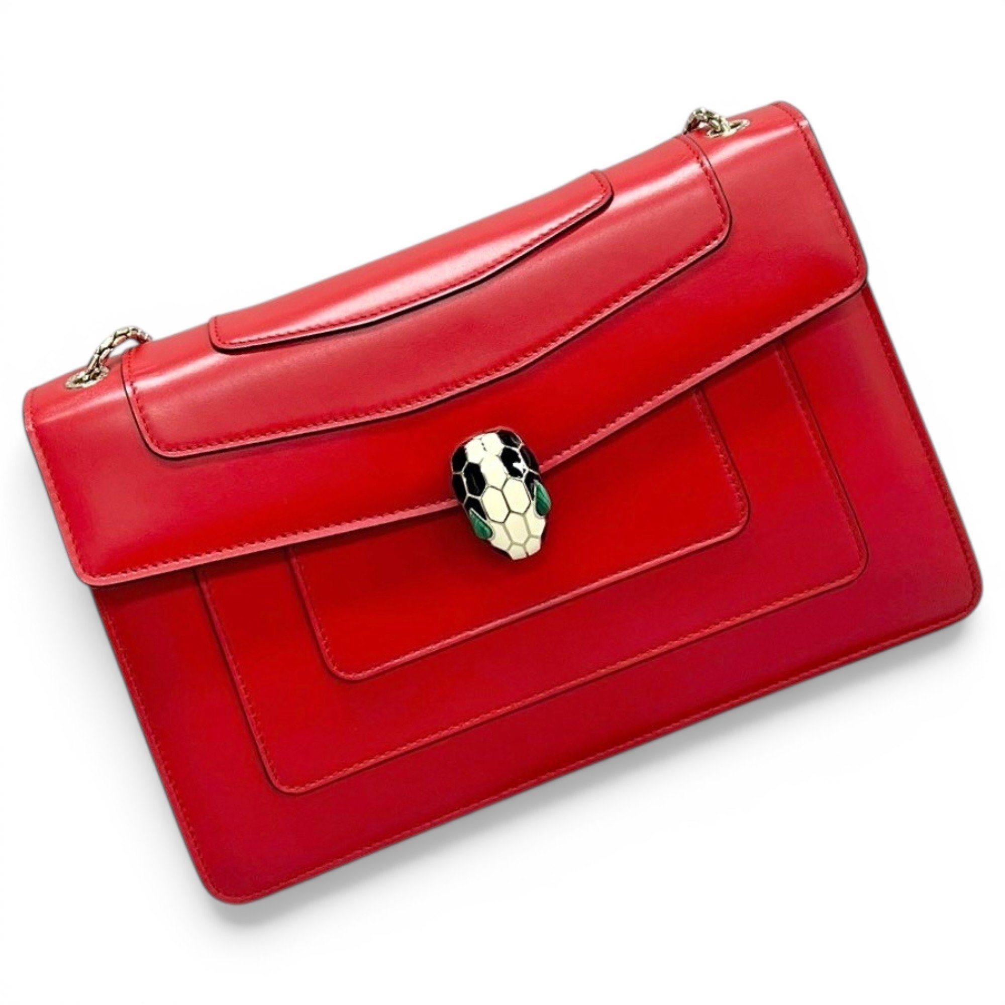 Serpenti leather handbag