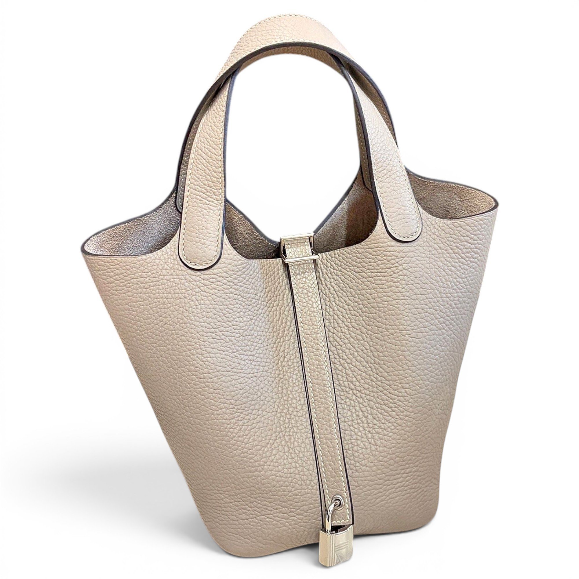 Picotin leather tote