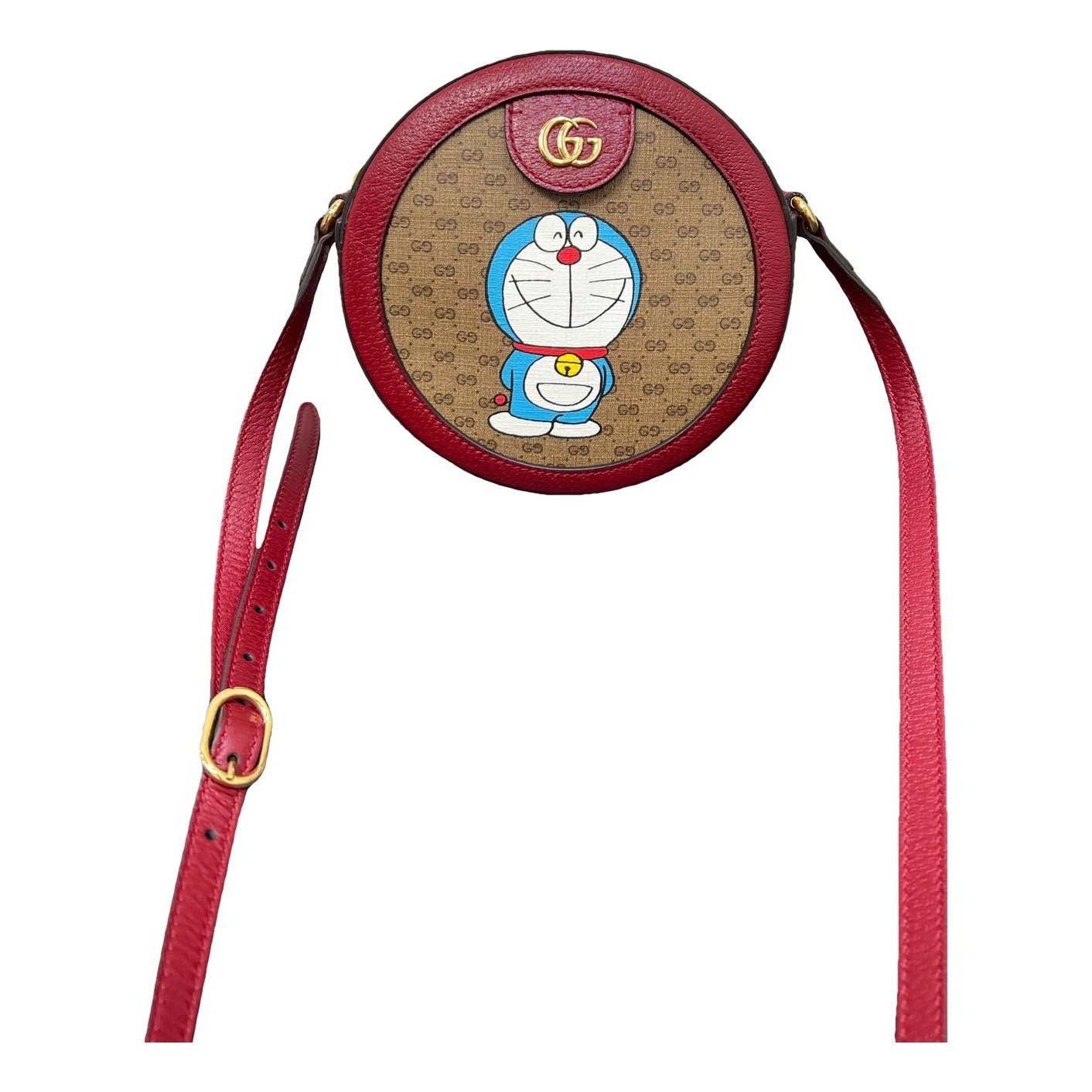 Ophidia Round leather handbag