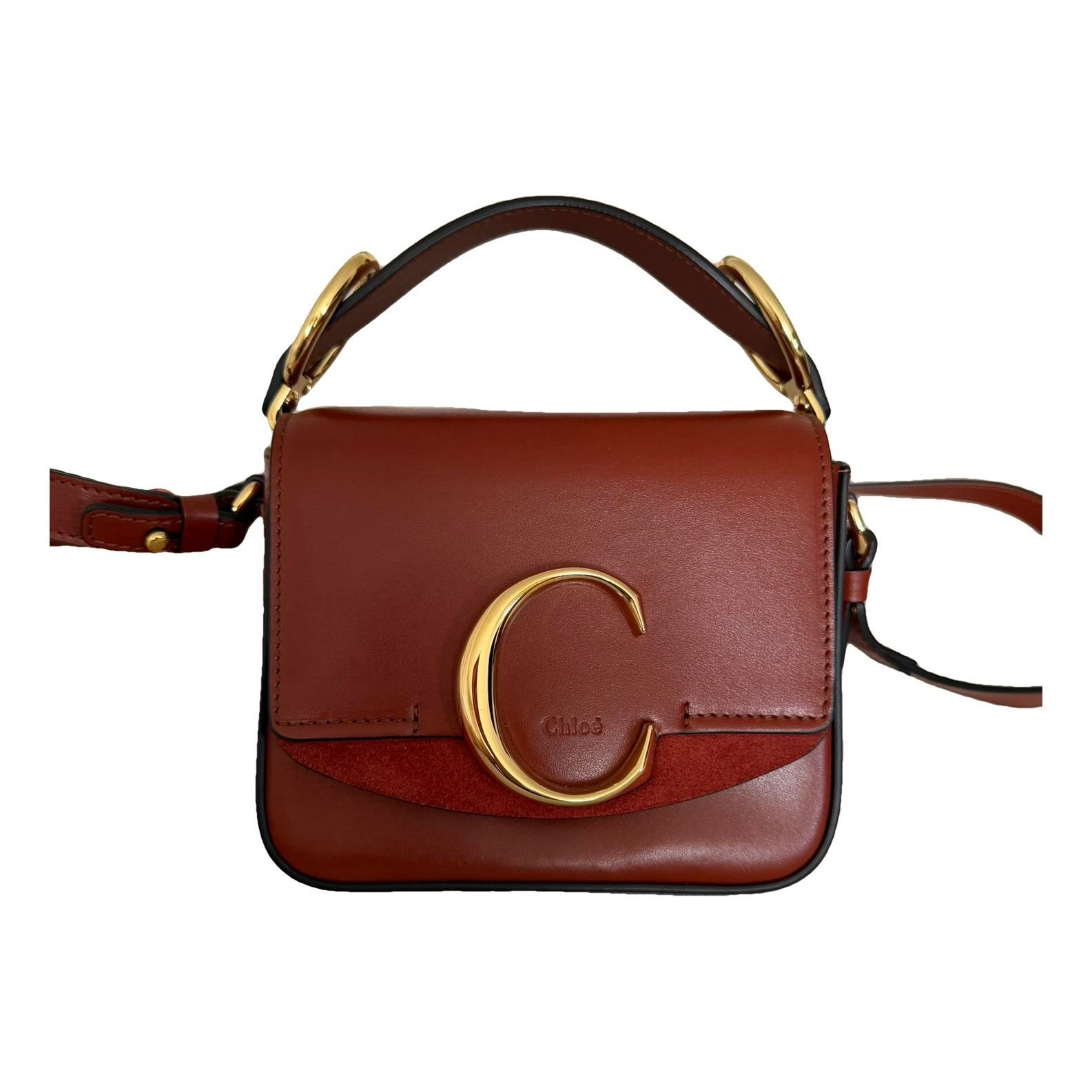 C leather crossbody bag
