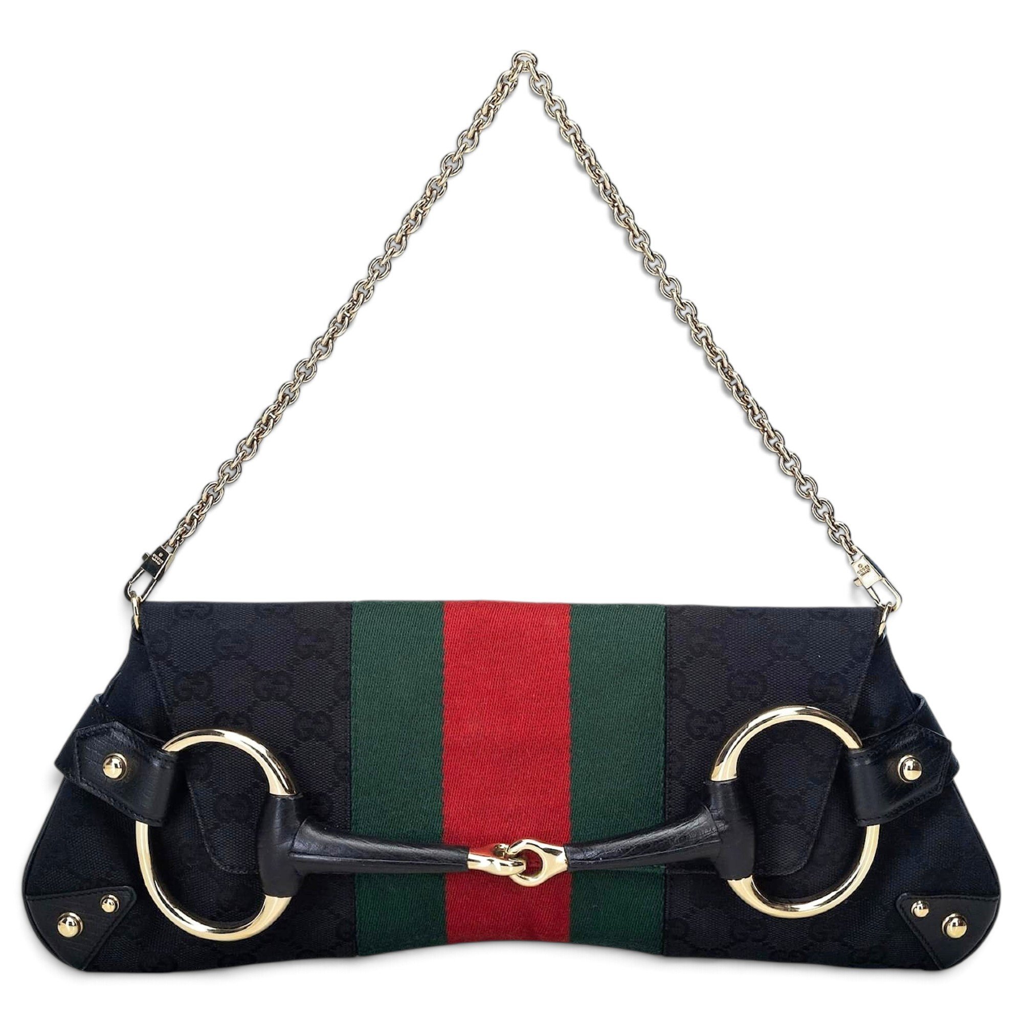 Horsebit Chain cloth handbag