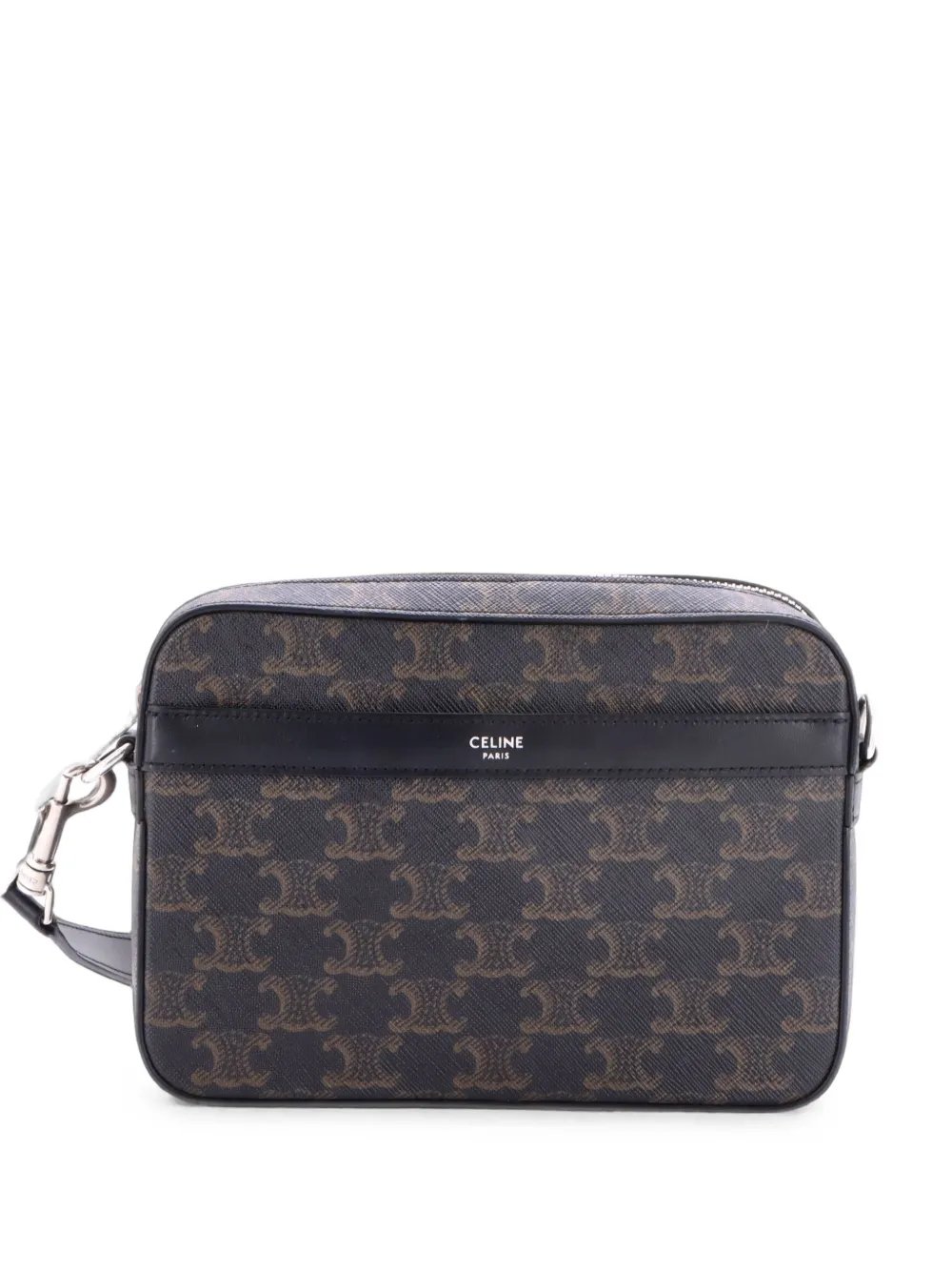 Zip Messenger Bag Triomphe Coated Canvas Small crossbody bag