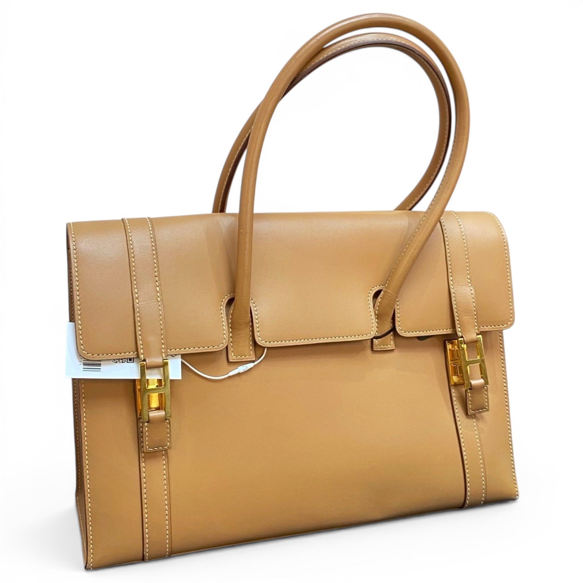 Drag leather handbag