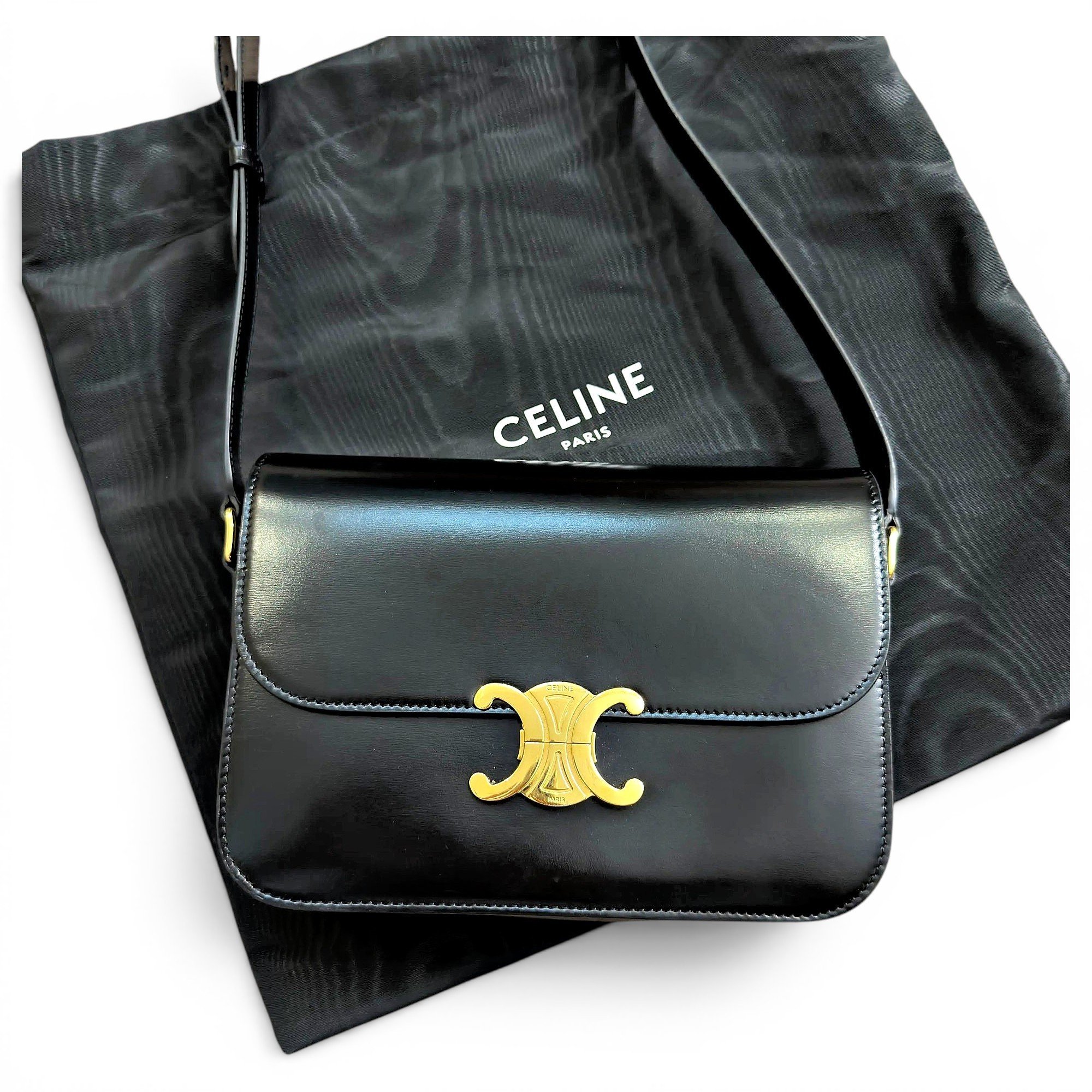 Triomphe leather handbag