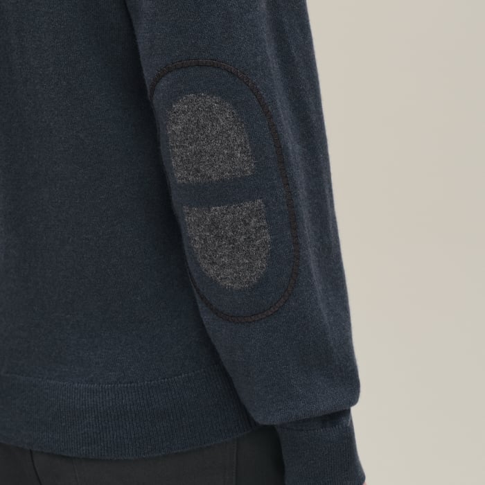 Ardoise Cashmere "Maillon Chaine d'Ancre" V-neck Sweater