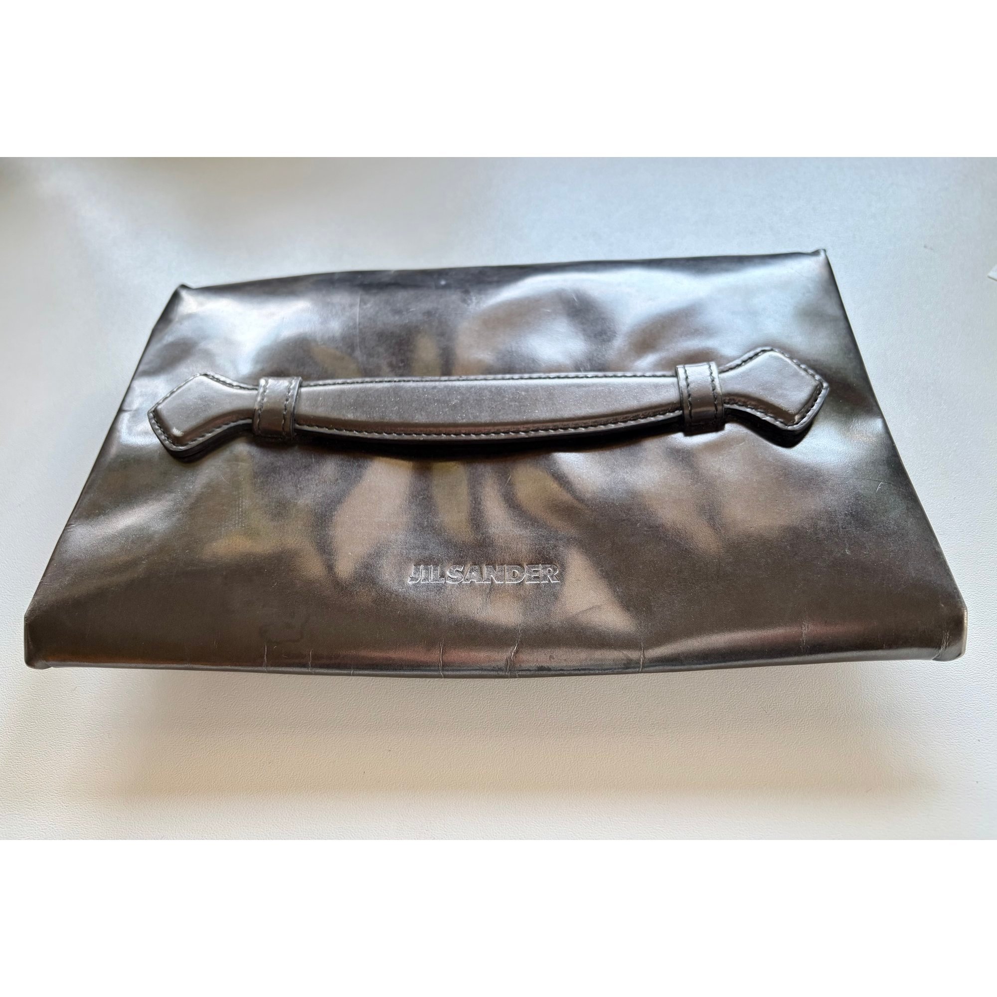 Jil Sander Patent leather clutch bag
