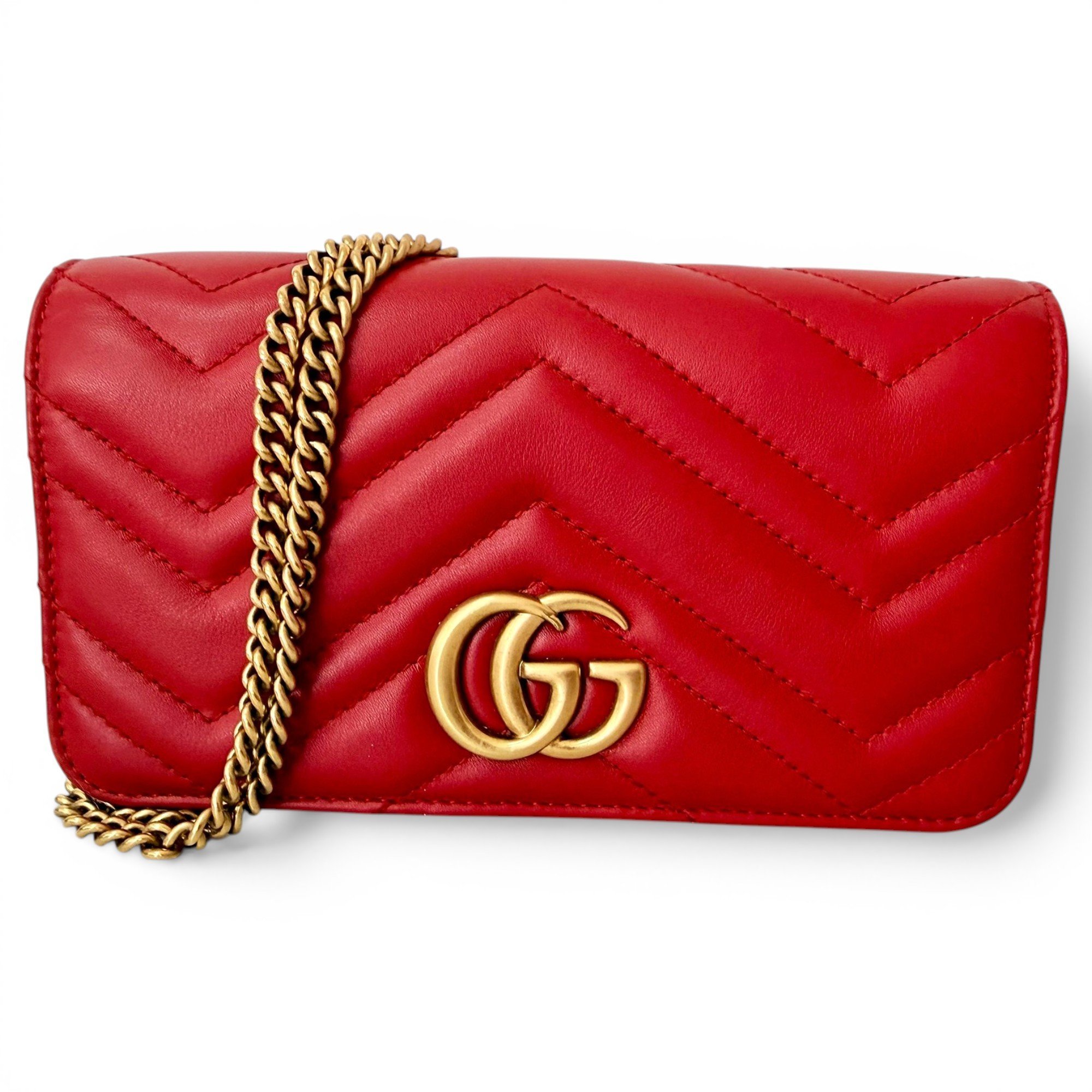 GG Marmont Chain Flap leather crossbody bag