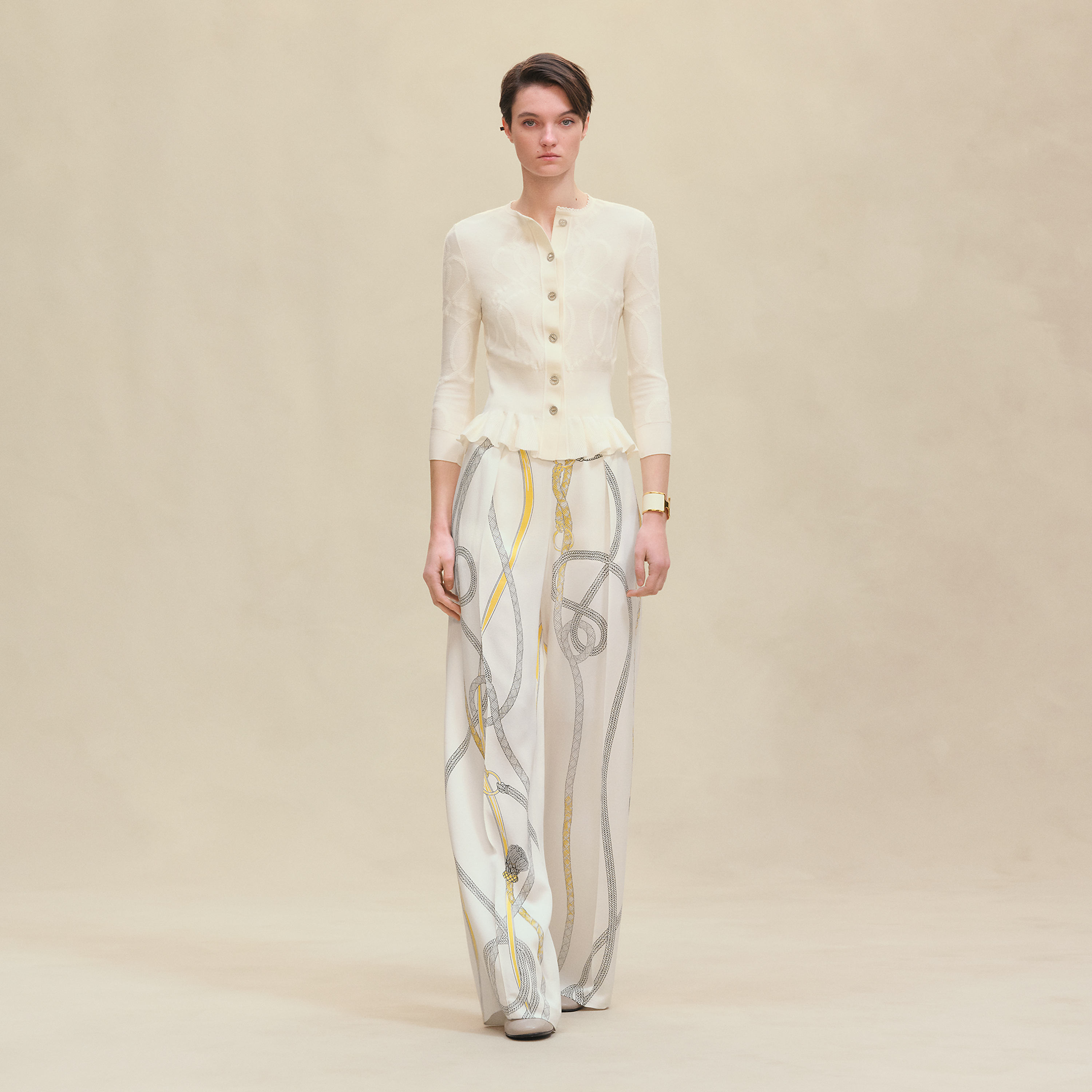 "Palefroi Remix" light half-length sleeves cardigan