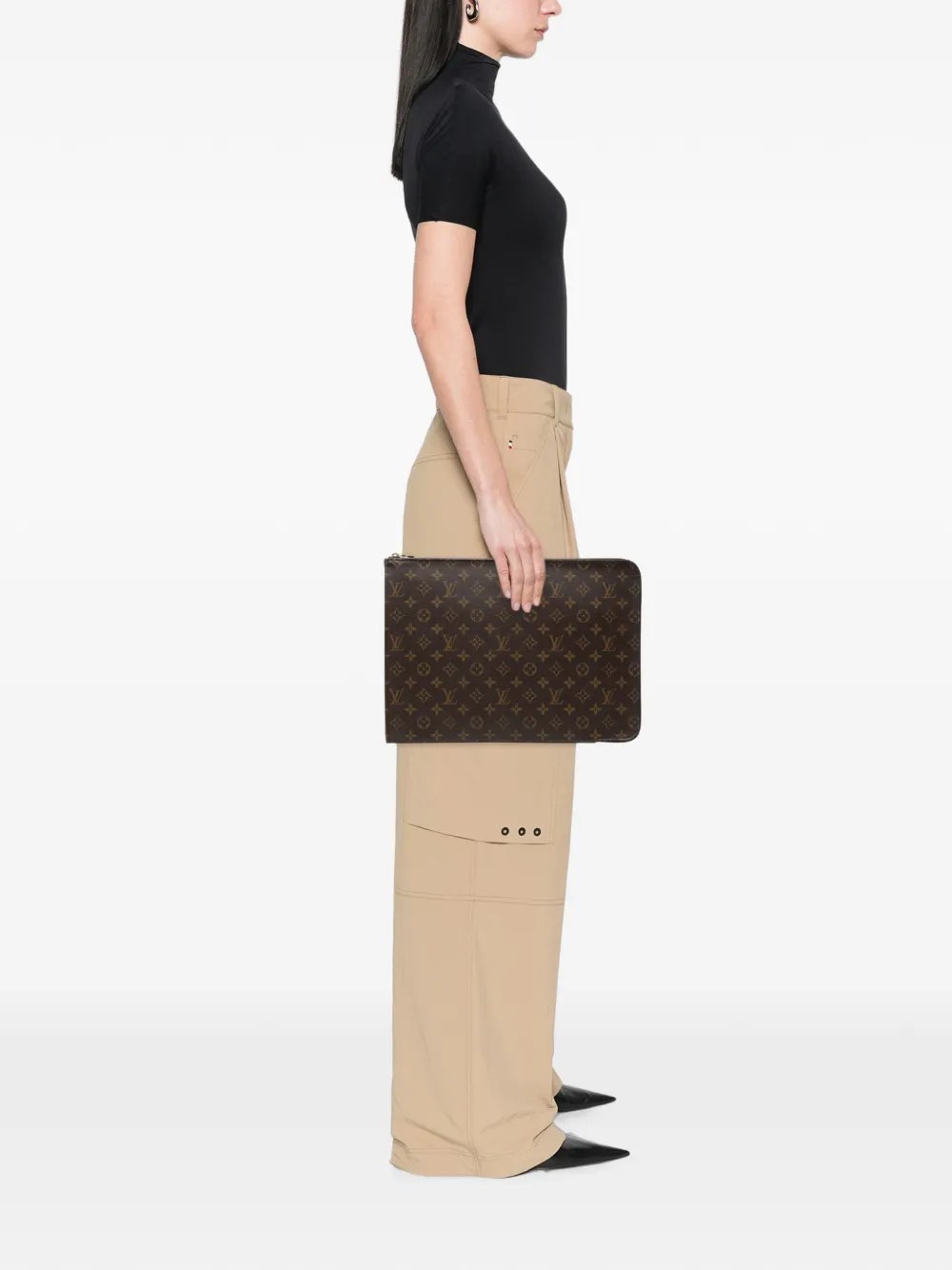 2007 Monogram Poche Documents Portfolio business bag