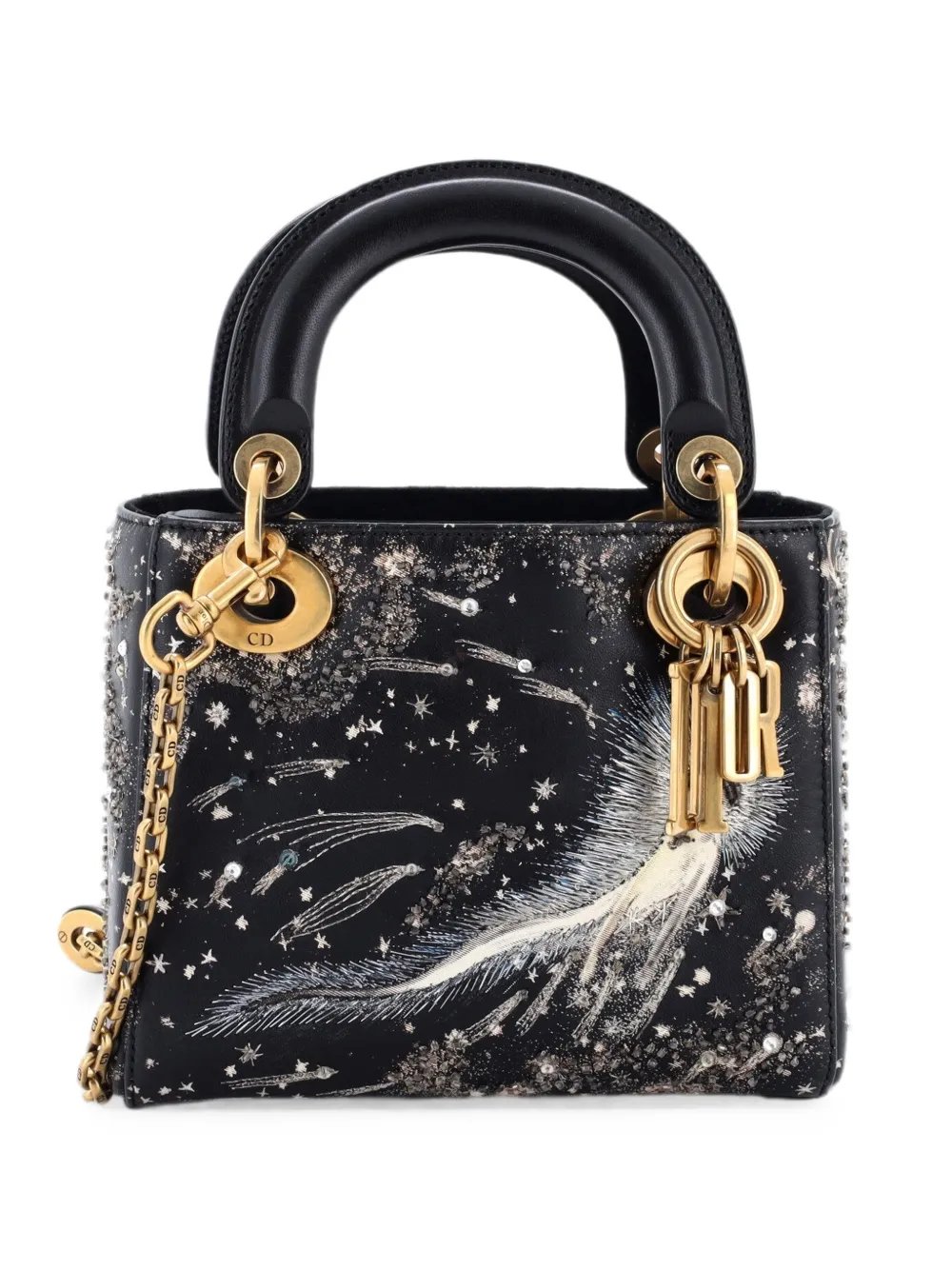 Lady Dior Chain Bag Embroidered Calfskin Mini satchel