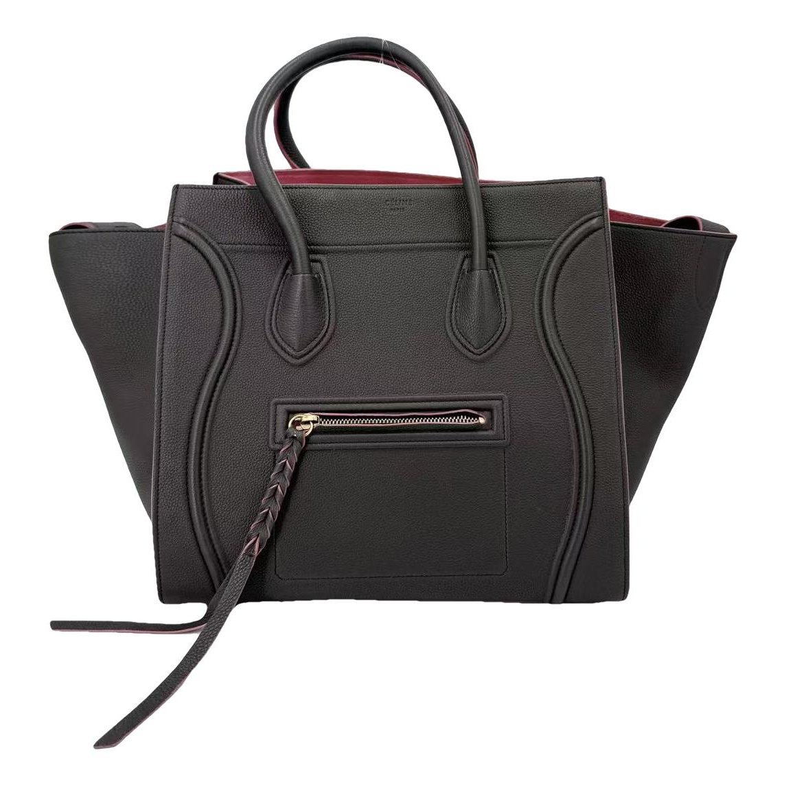 Luggage leather crossbody bag