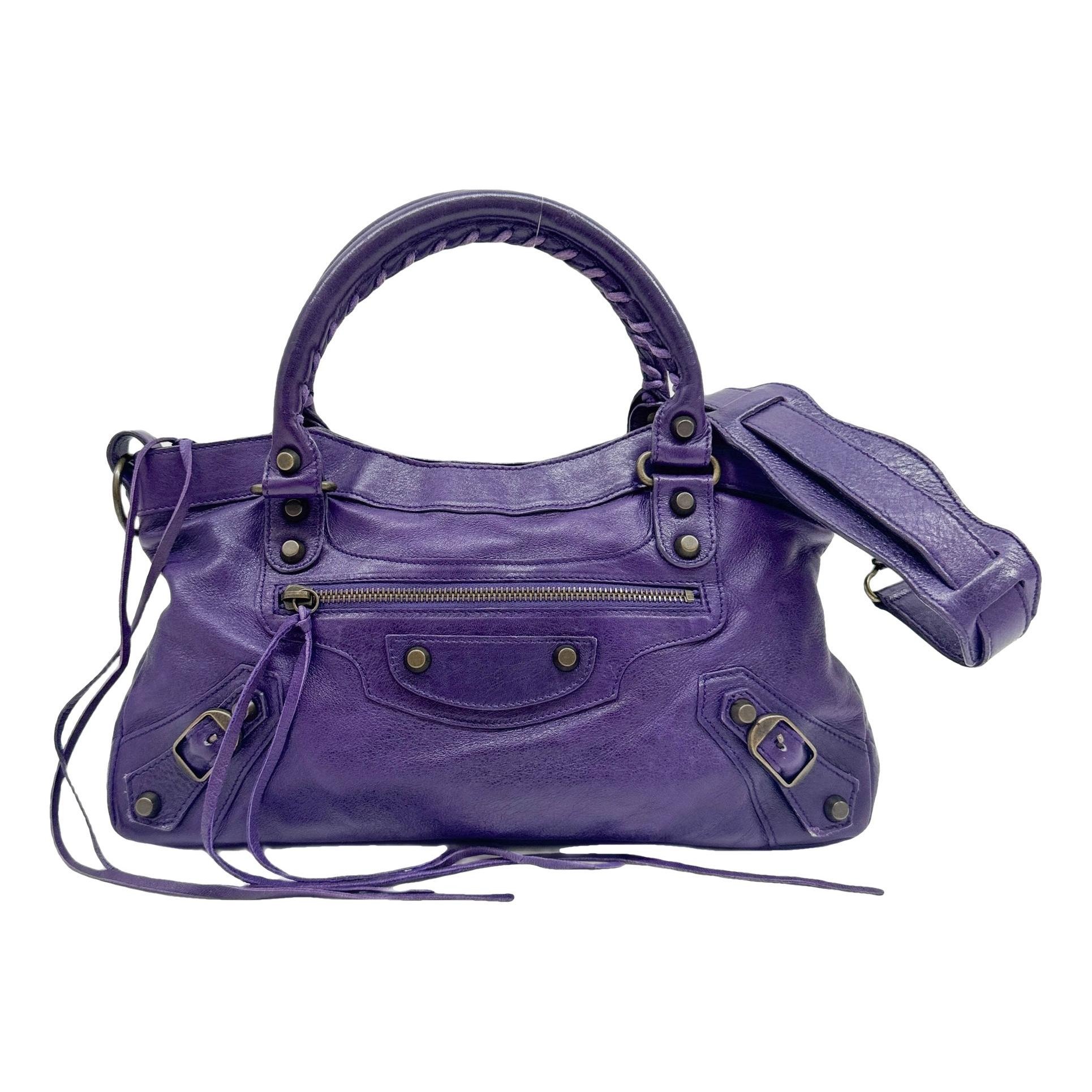 First leather handbag
