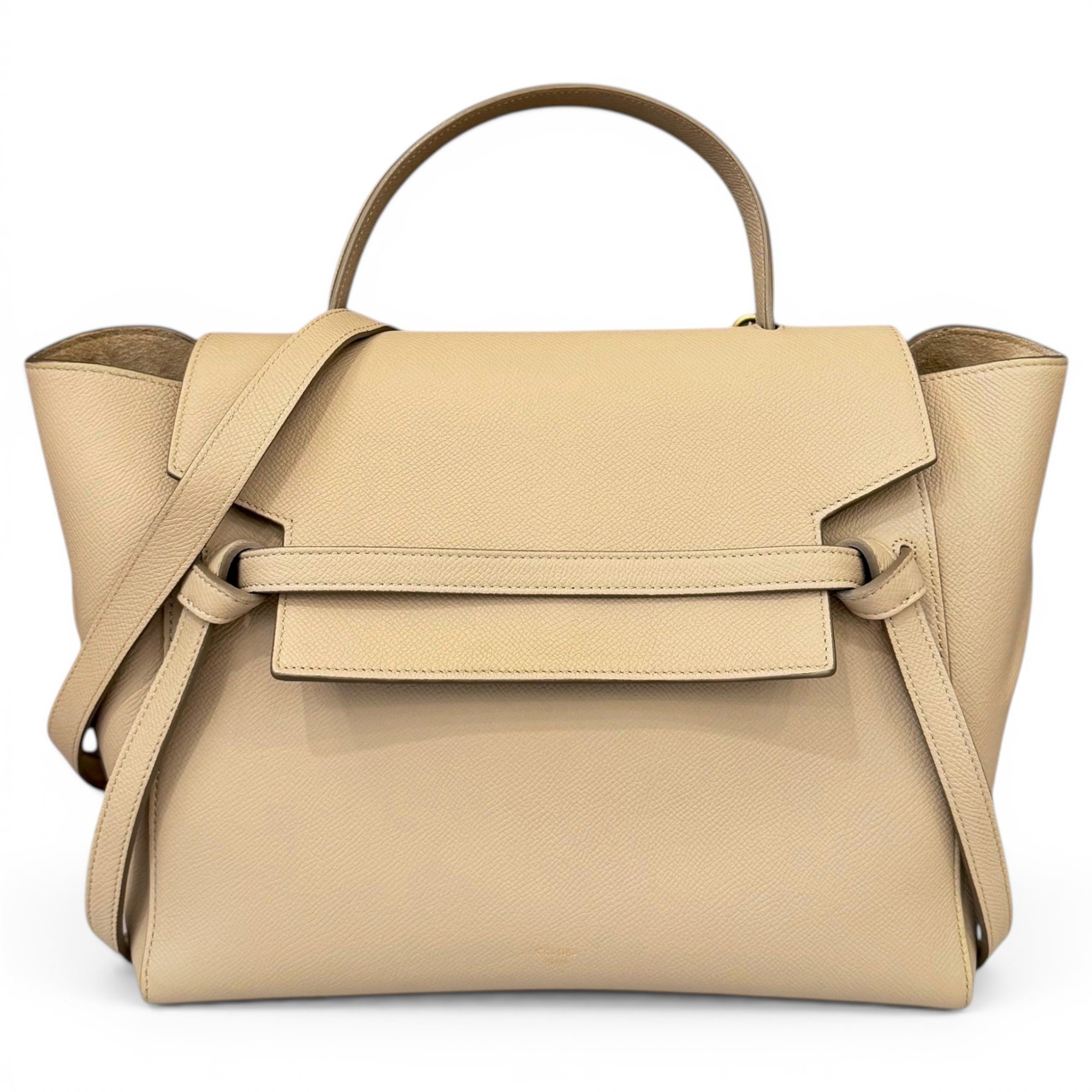 Belt pony-style calfskin handbag