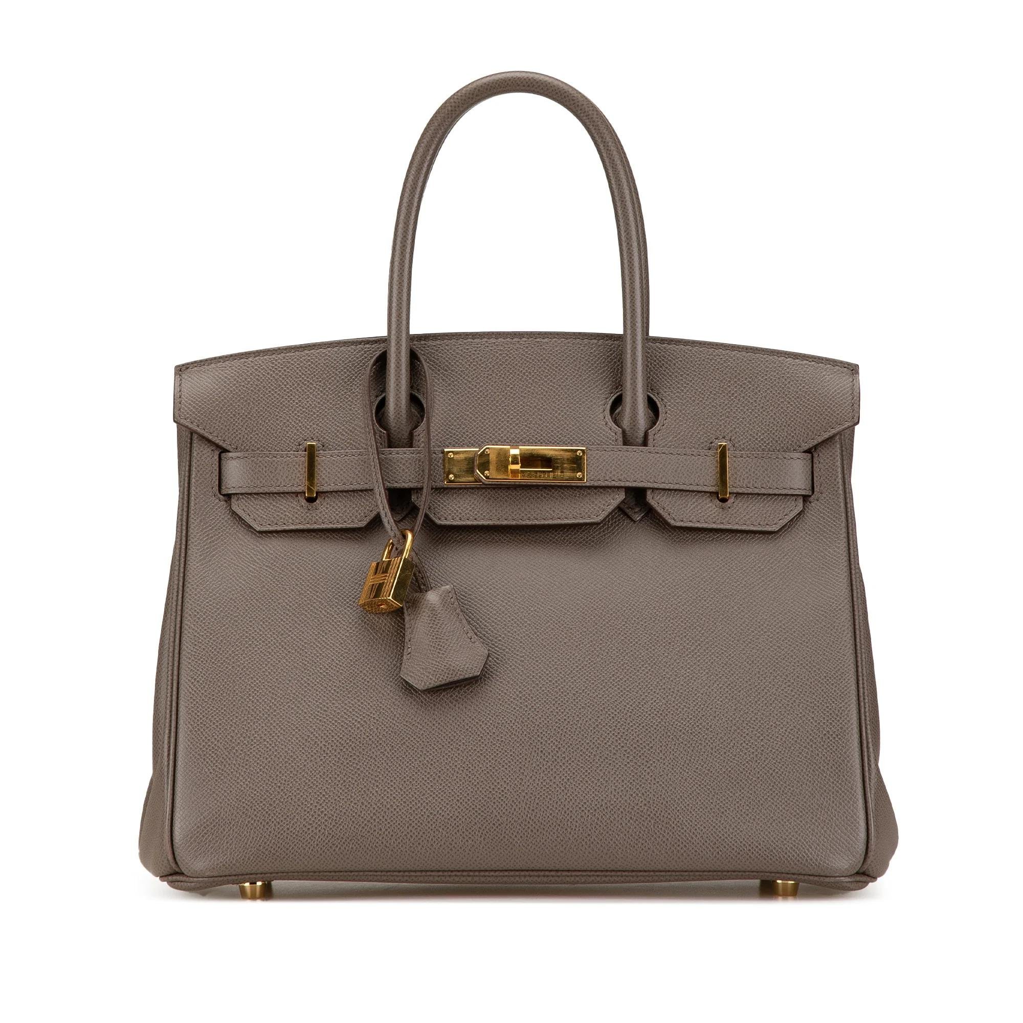 Hermes Birkin 30 Handbag Gris étain Epsom Leather 2017