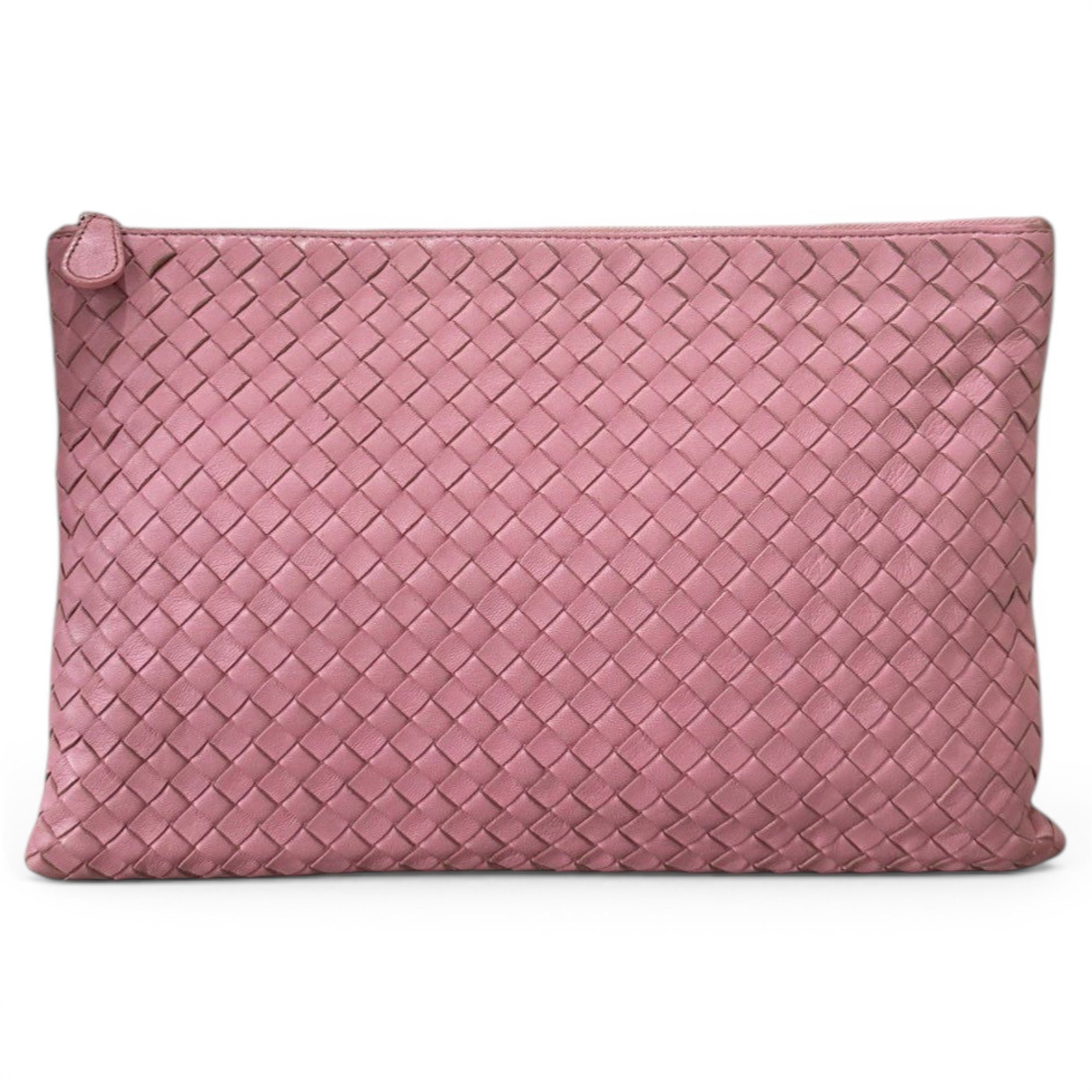 Leather clutch bag