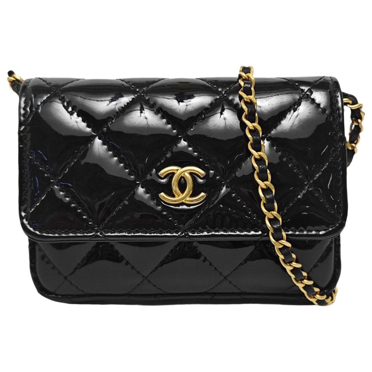 Patent leather crossbody bag