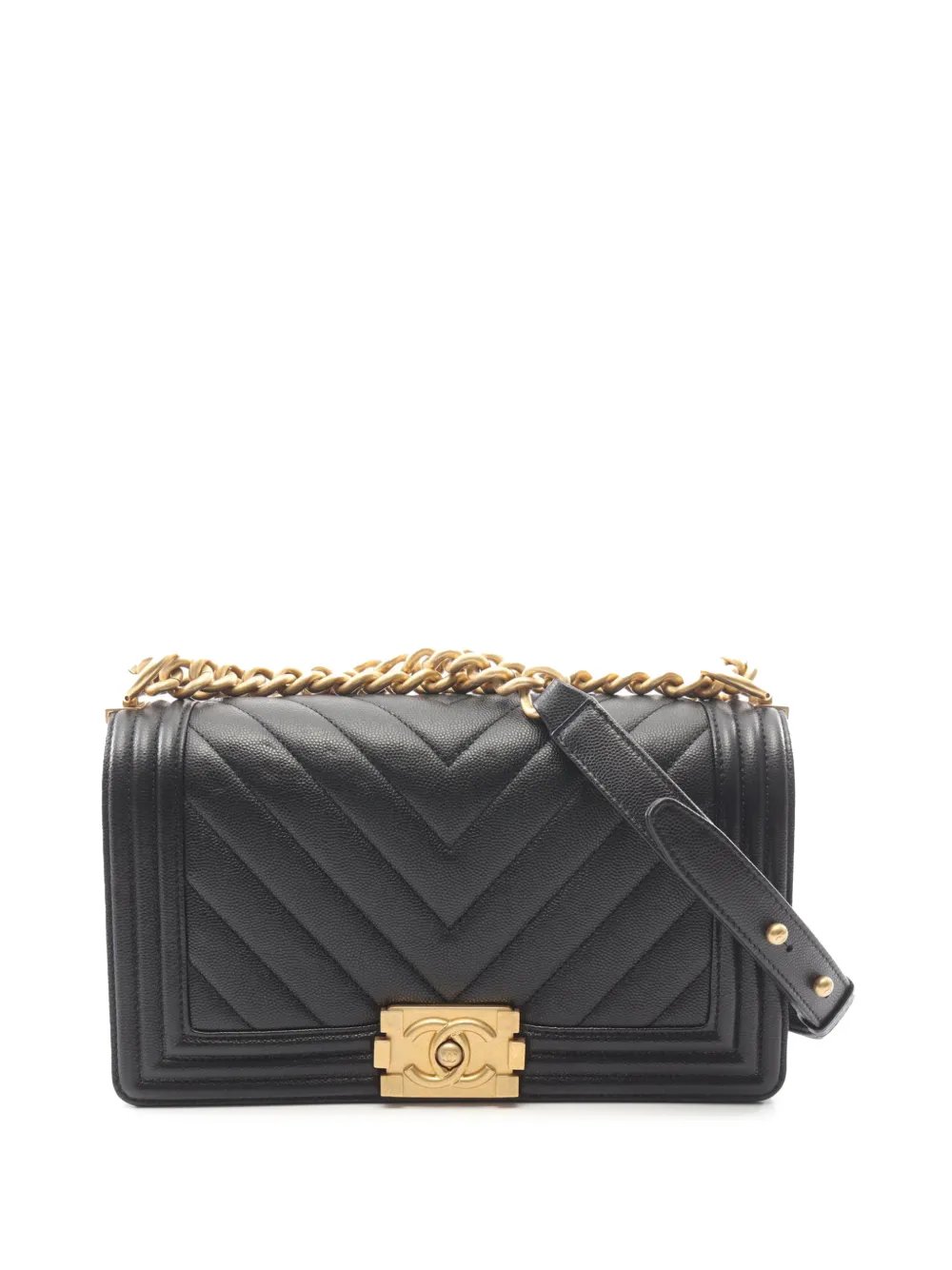 2021-2026 Old Medium Chevron Caviar Boy Flap crossbody bag