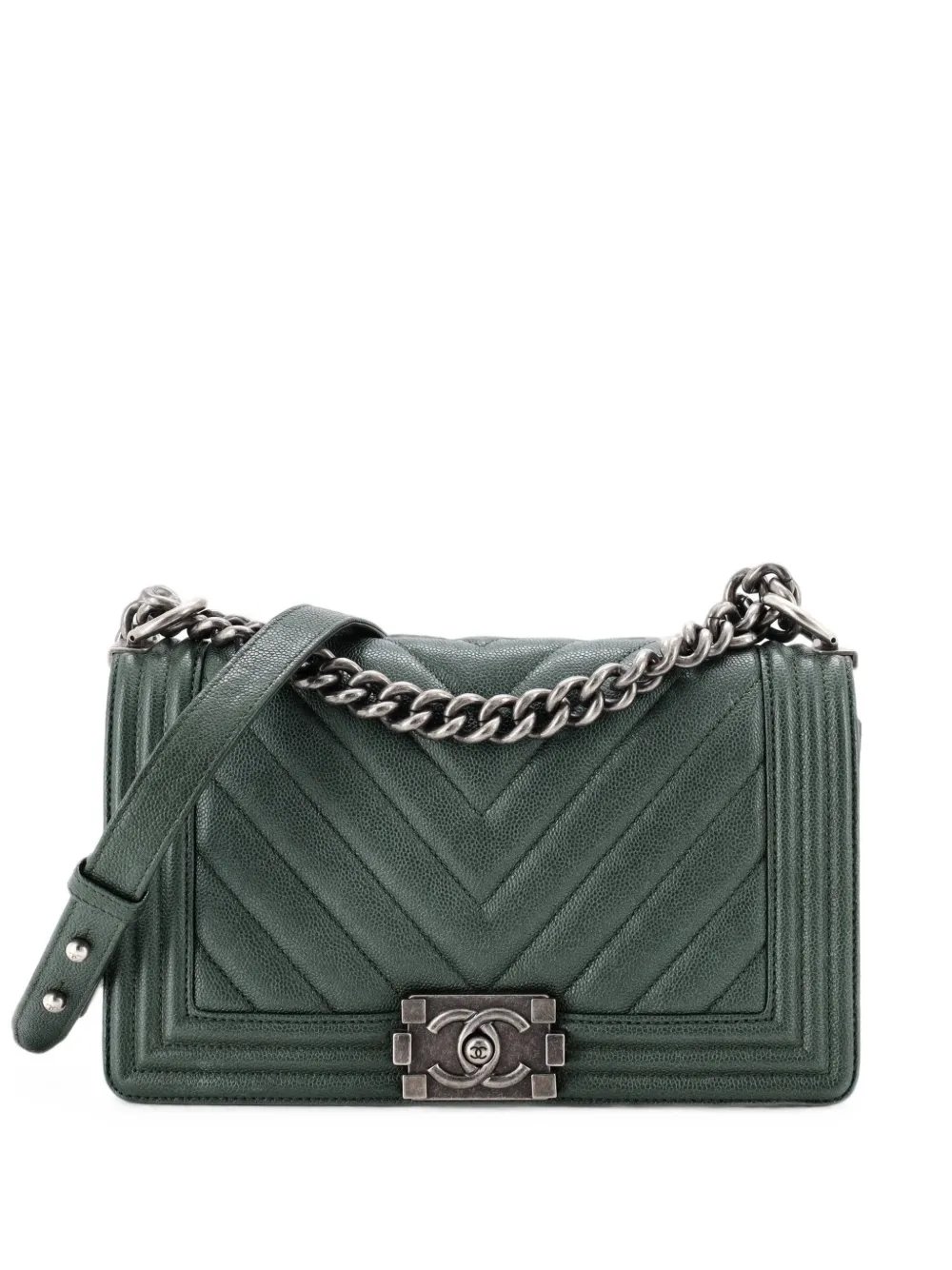 Boy Flap Bag Chevron Caviar Old Medium shoulder bag