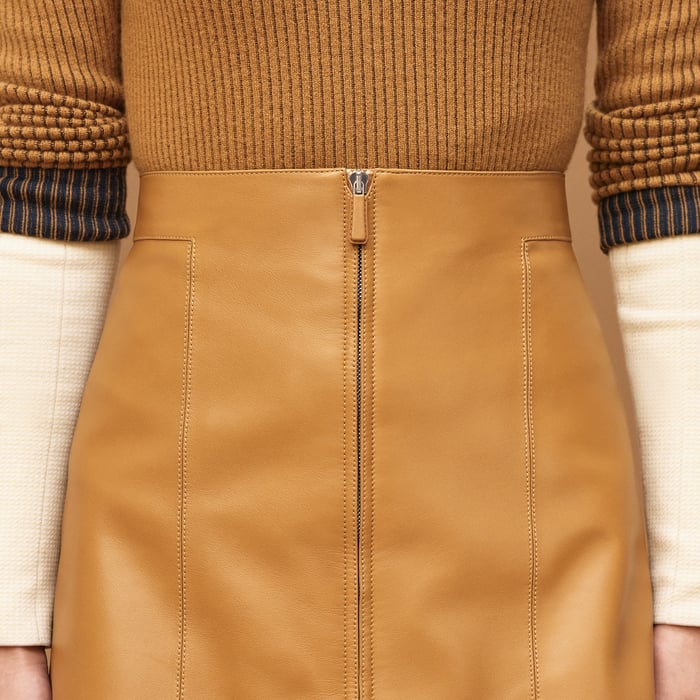 Marron Ocre A-line Miniskirt