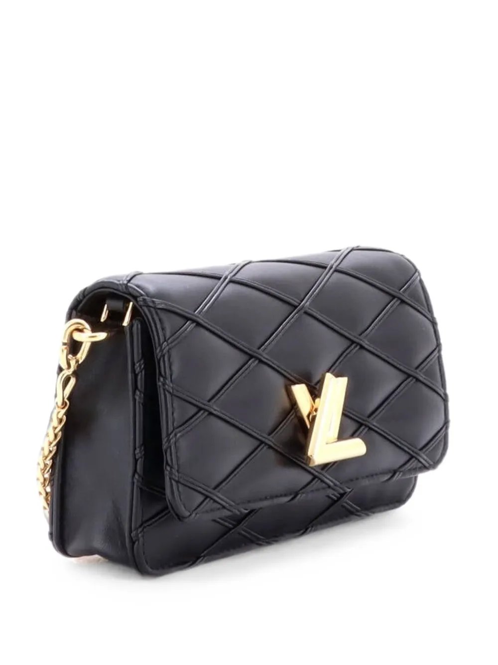 GO-14 Wallet On Chain Malletage Leather shoulder bag