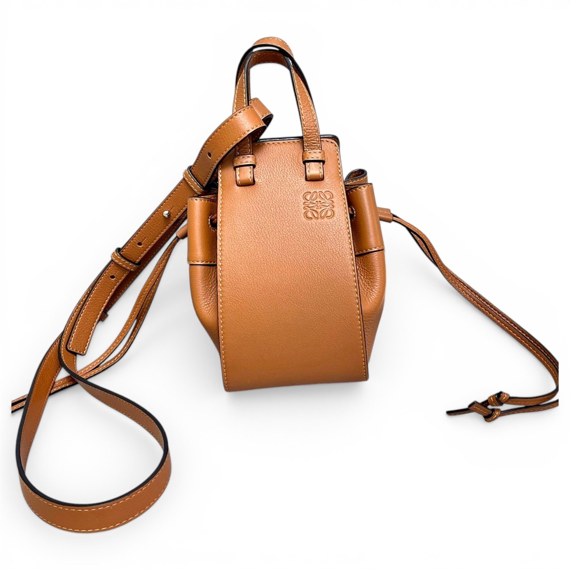 Hammock leather handbag