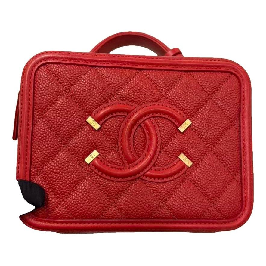 Vanity leather handbag