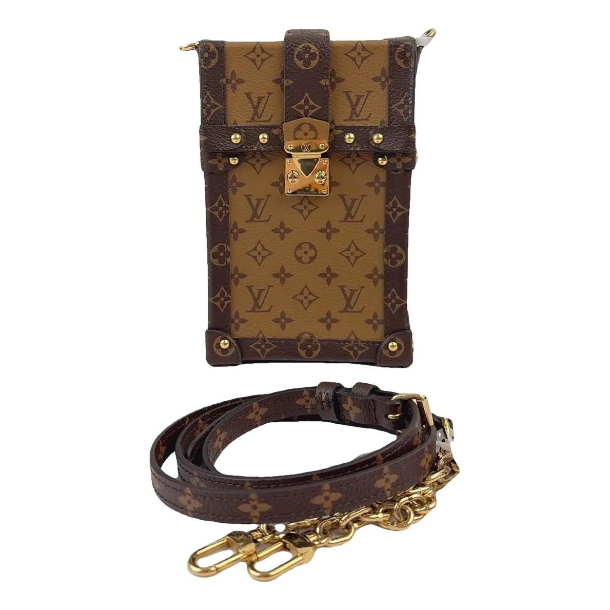 Pochette Trunk Verticale vinyl crossbody bag