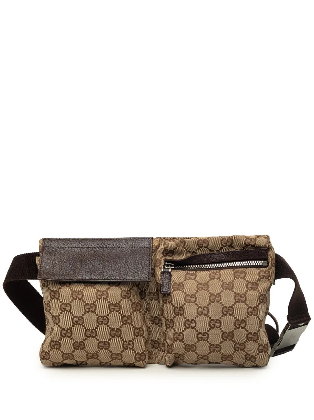 2000-2015 GG Canvas Double Pocket belt bag