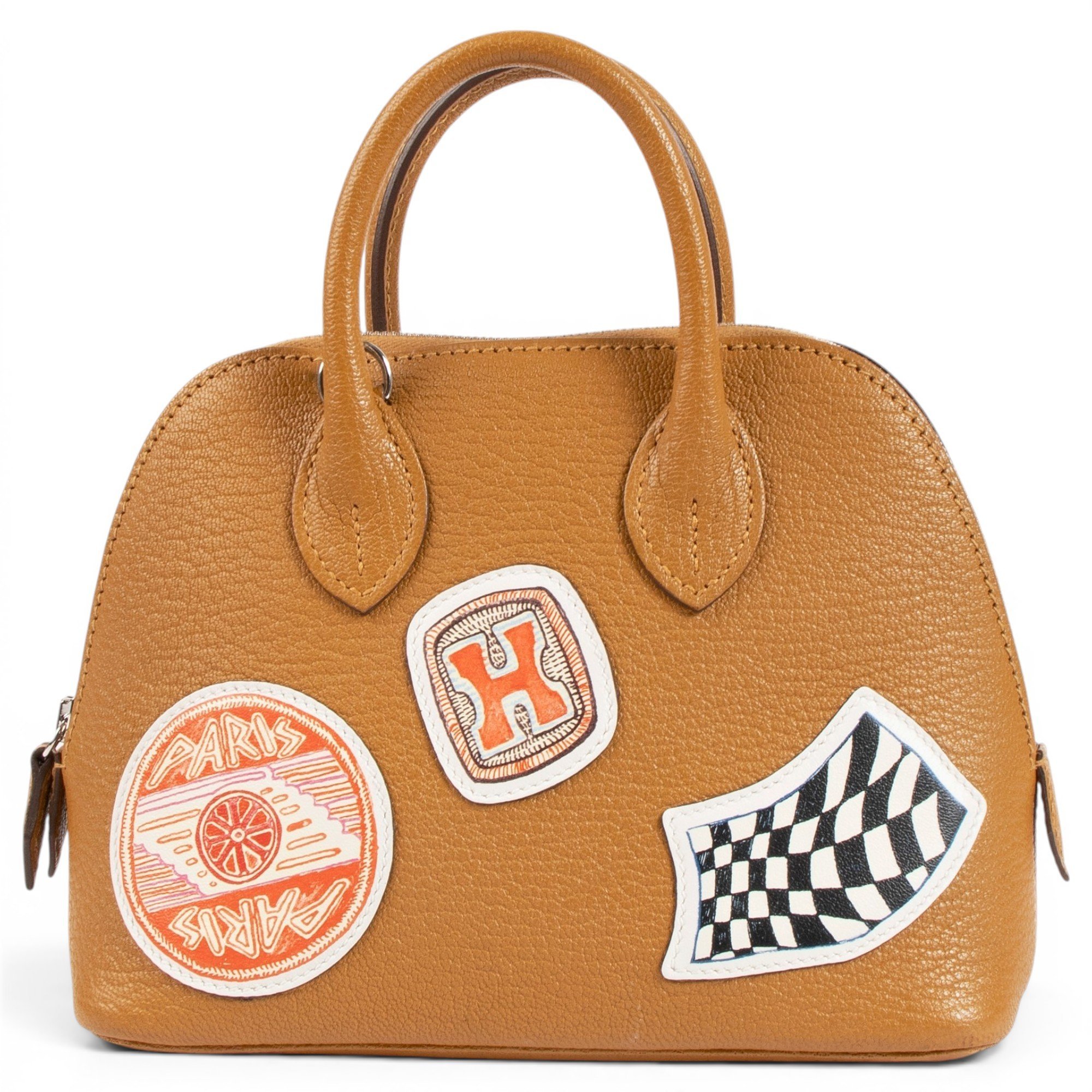 Hermes Bolide Handbag Caramel Chèvre Mysore Leather 1923