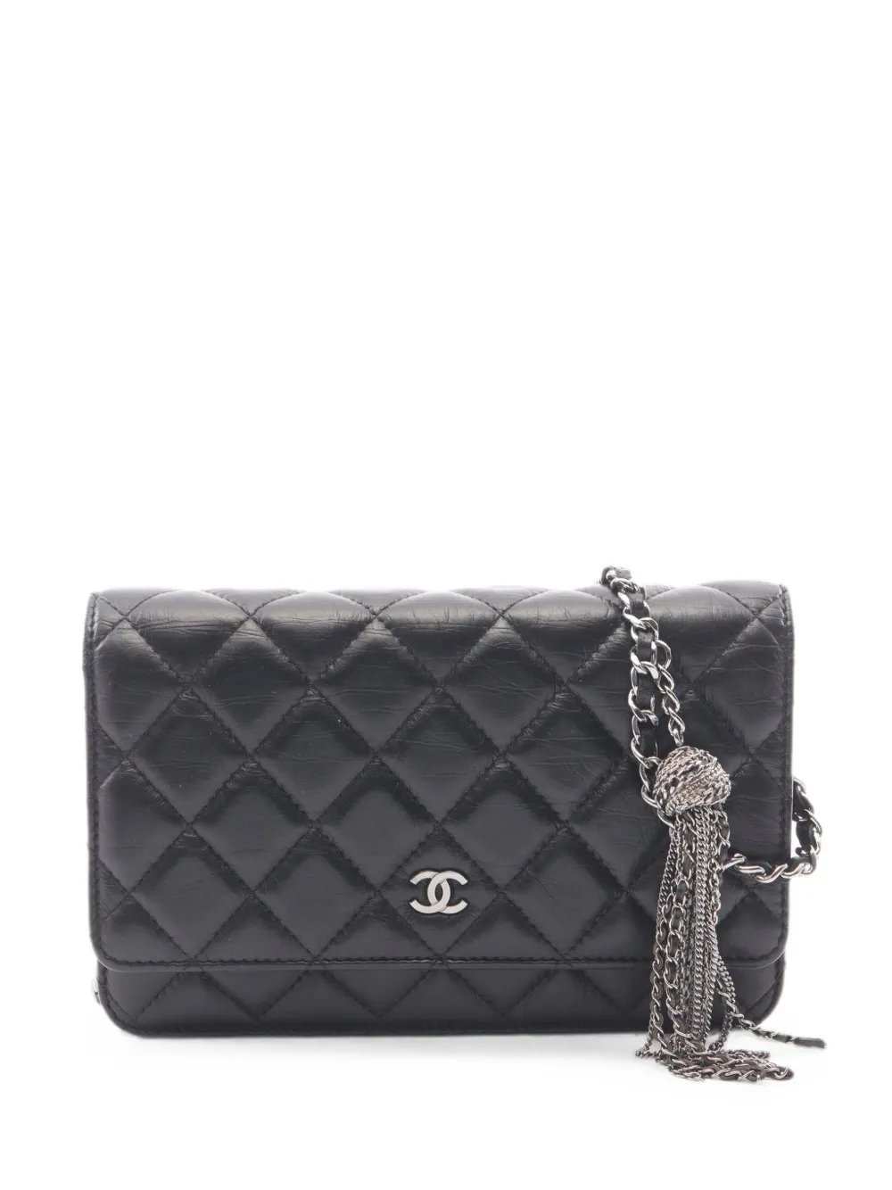 2018-2019 Diamond-quilted chain-strap mini crossbody bag