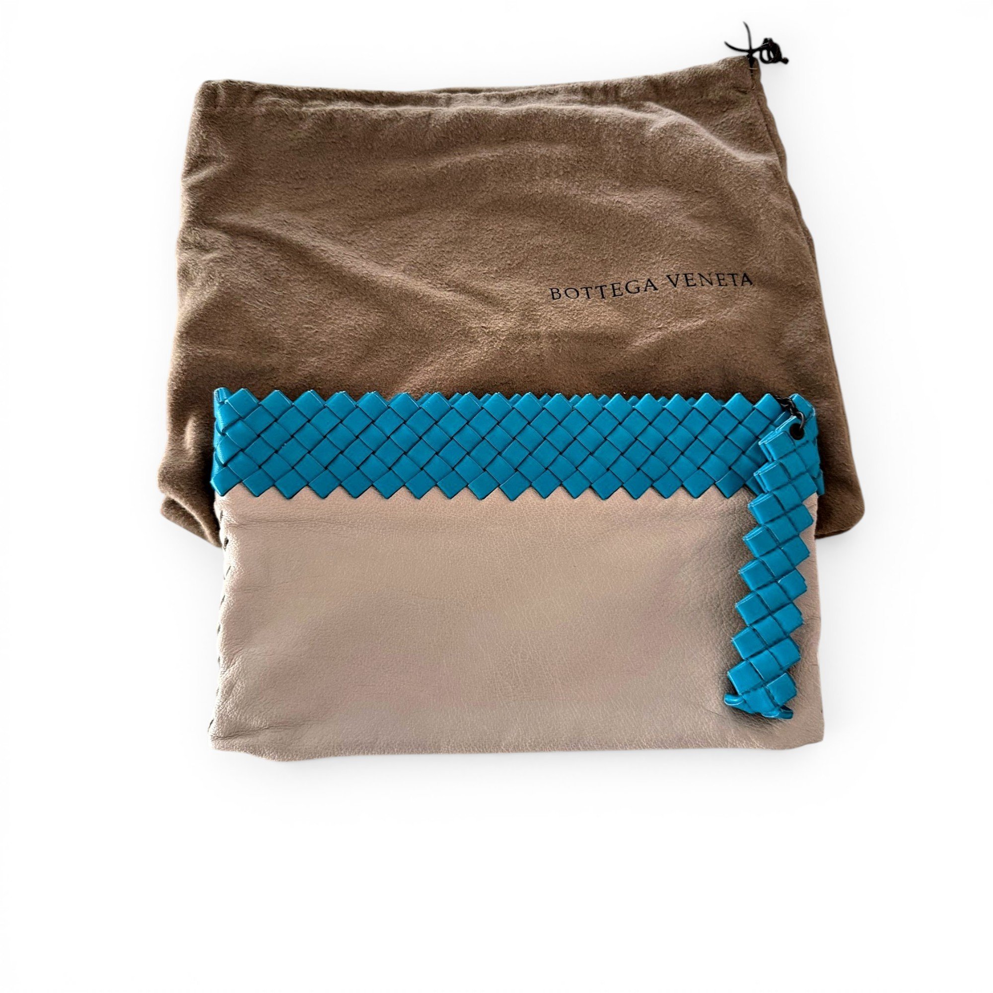 Leather clutch bag