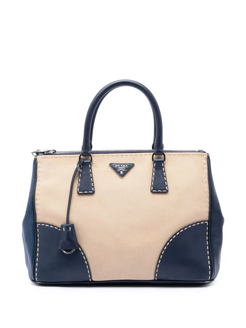 2010-2026 Medium Canvas and City Calf Stitch Galleria Double Zip satchel