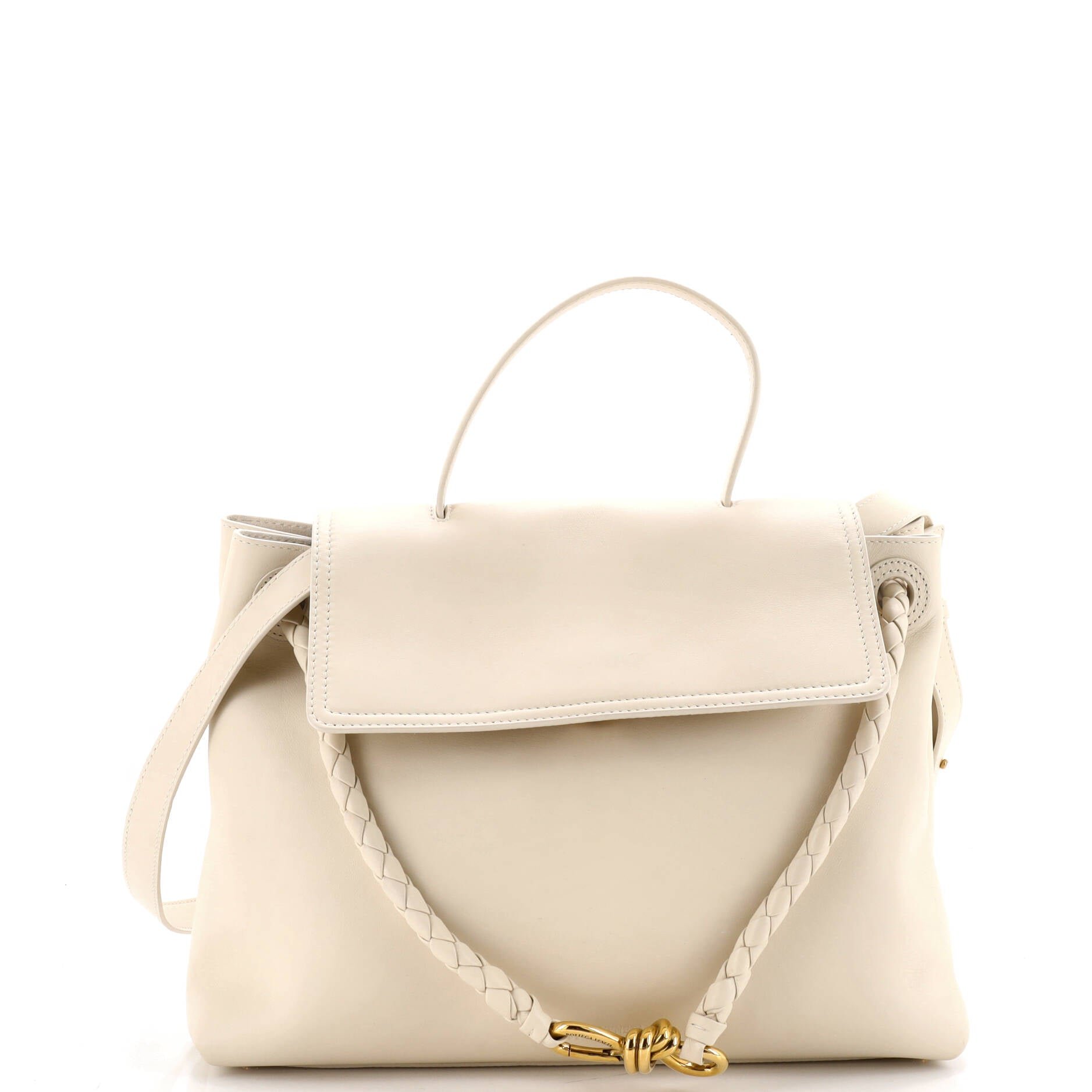 Ciao Ciao Top Handle Bag Leather with Intrecciato Detail Medium