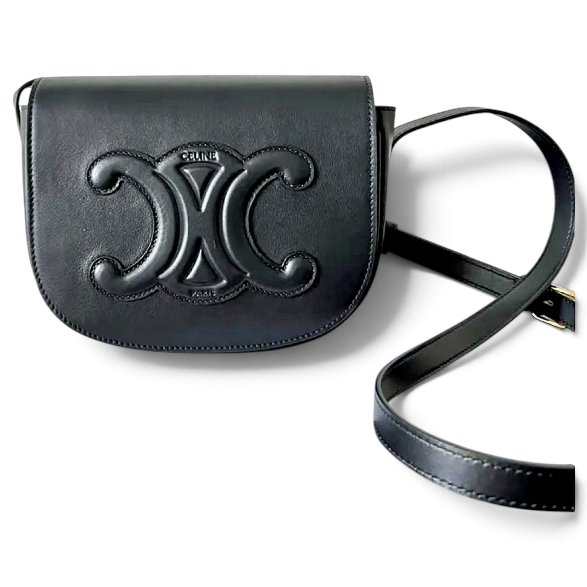 Triomphe leather crossbody bag