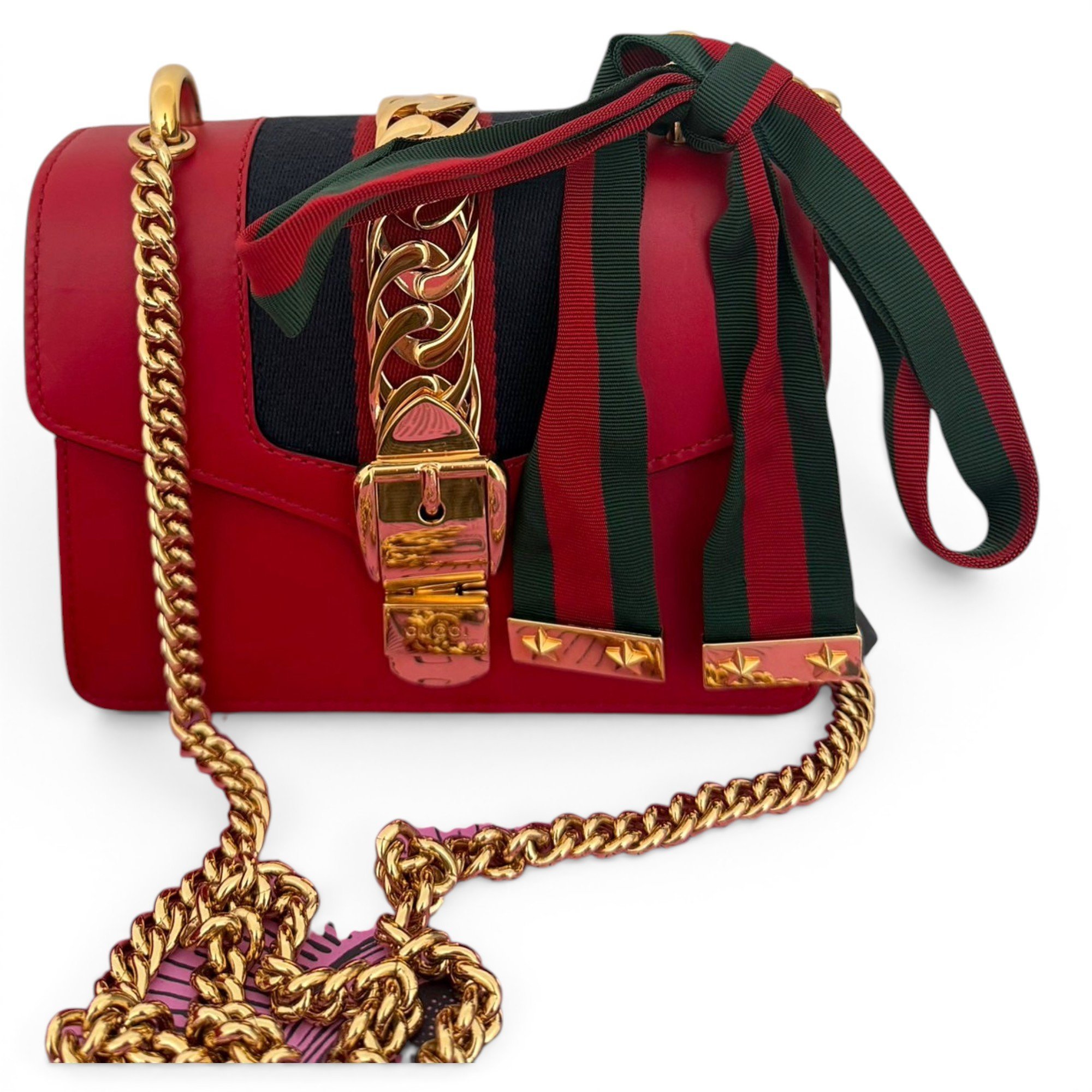 Sylvie Flap Chain leather crossbody bag